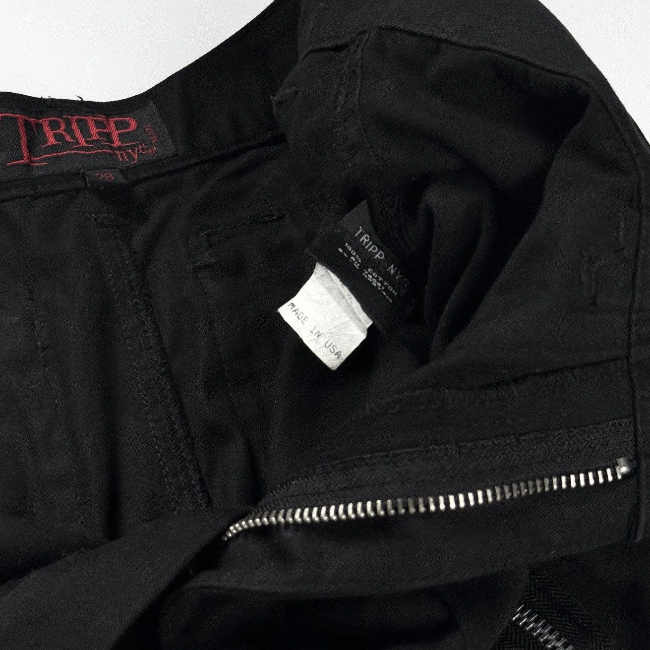Tripp NYC Tripp NYC Bondage Zip Denim Pants Black Vintage Size US 30 / EU 46 - 6 Thumbnail