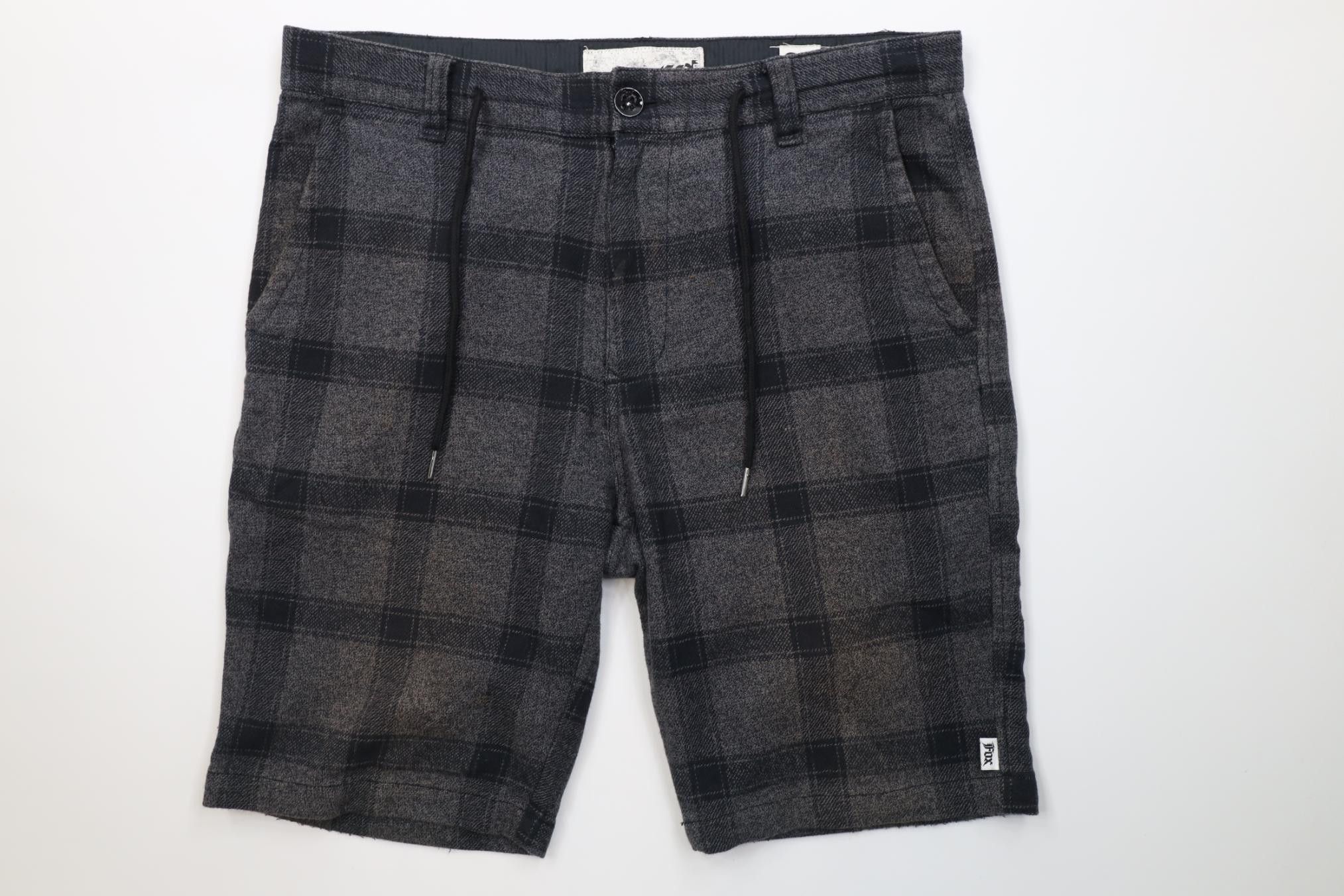 Fox Racing Vintage Fox Racing Flannel Skull Shorts Gray Plaid Size US 34 / EU 50 - 1 Thumbnail