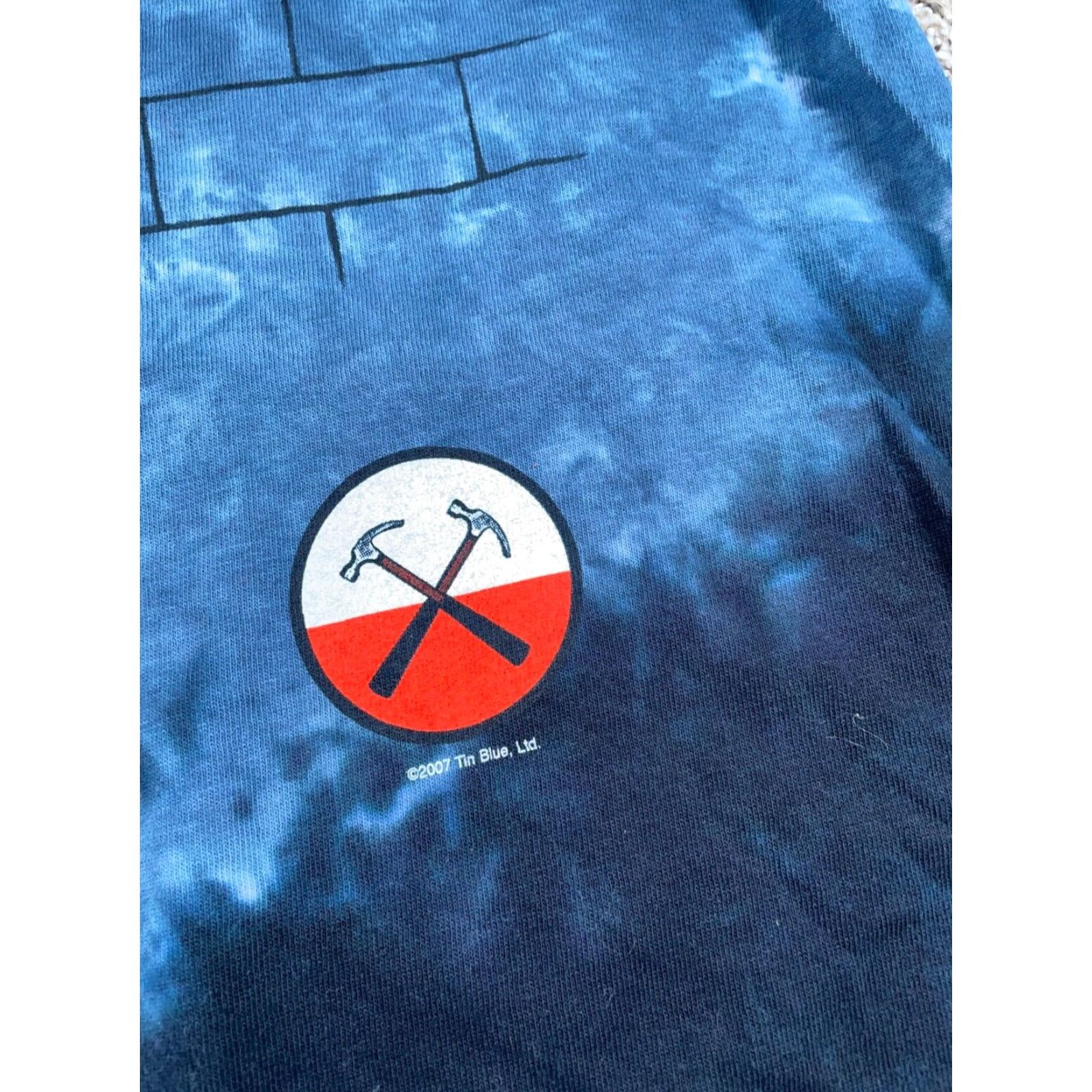 Liquid Blue Liquid Blue Pink Floyd The Wall T-Shirt Adult Large Black Blue Tie Dye Graphic Print Music Rock Mens Size US L / EU 52-54 / 3 - 4 Thumbnail