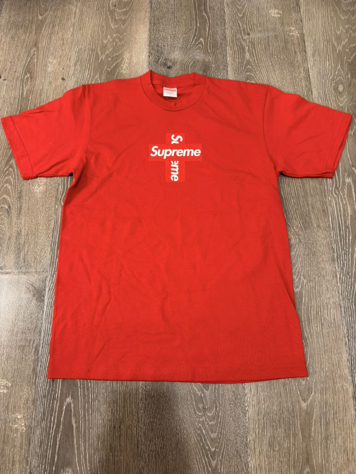 Supreme SUPREME CROSS BOGO LOGO TEE SMALL Size US S / EU 44-46 / 1 - 1 Thumbnail