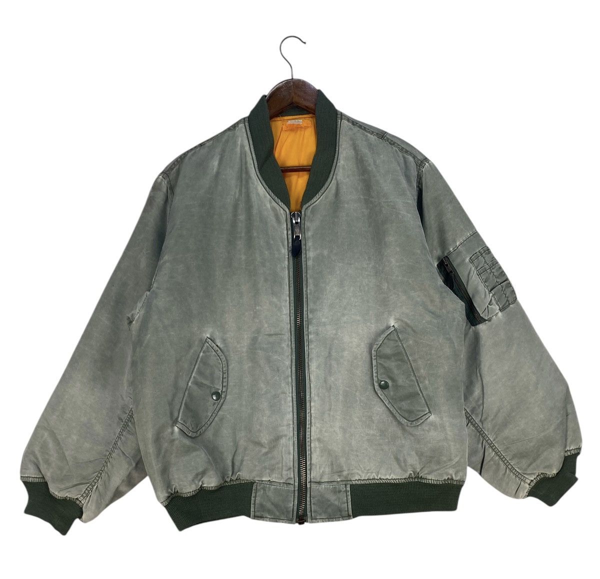Vintage 🔥SUNFADED🔥Jacket Flyer Man Intermediate MA-1 Size US M / EU 48-50 / 2 - 1 Thumbnail