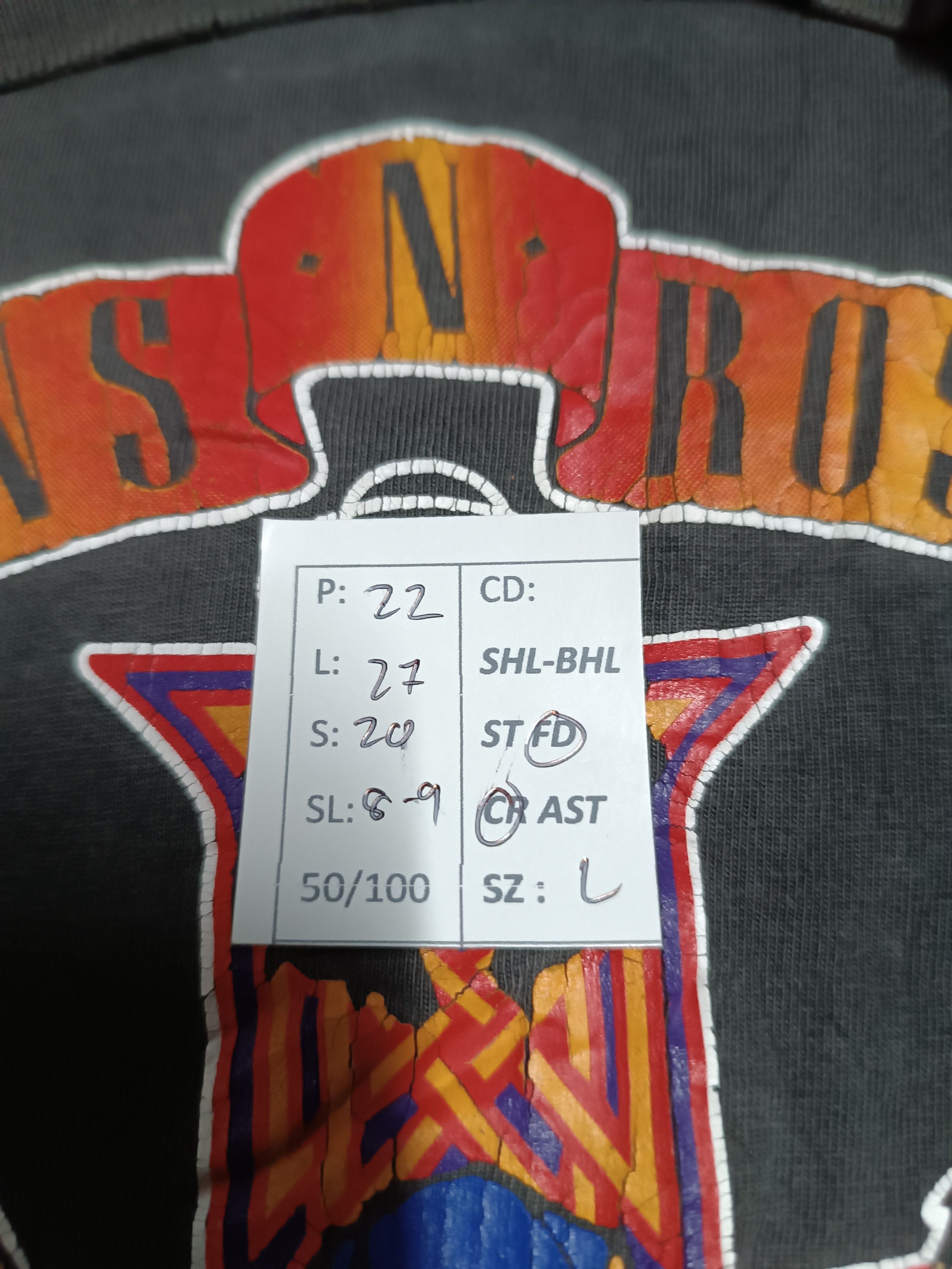 Band Tees VINTAGE 2000s GUNS N' ROSES CROSS LOGO TEE acdc bon jovi Size US L / EU 52-54 / 3 - 19 Thumbnail