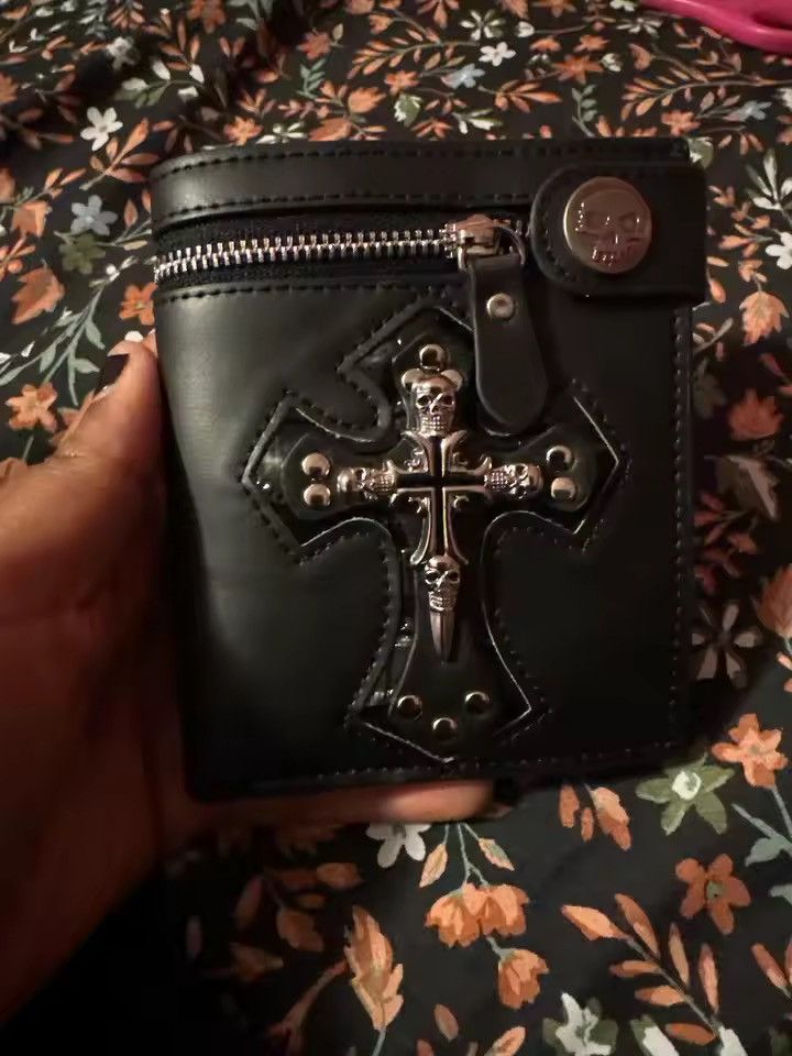 Japanese Brand Skull Cross PU Leather Wallet Size ONE SIZE - 8 Thumbnail