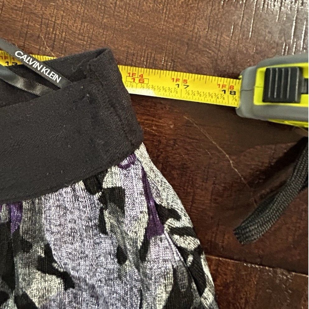 Calvin Klein Calvin Klein Vintage Maxi Skirt Purple Gray Floral 1X Flowy Size 38" / US 16 / IT 52 - 4 Thumbnail