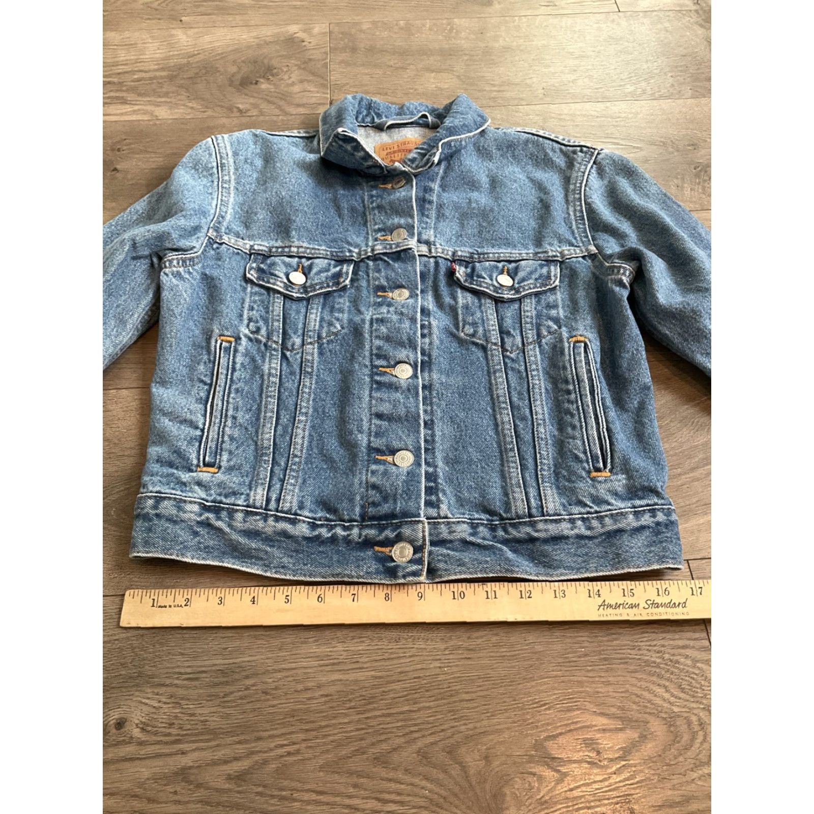 Levi's Levi's Original Denim Button Up Jean Trucker Jacket Women's Sz S Blue Size 28" / US 6 / IT 42 - 6 Thumbnail