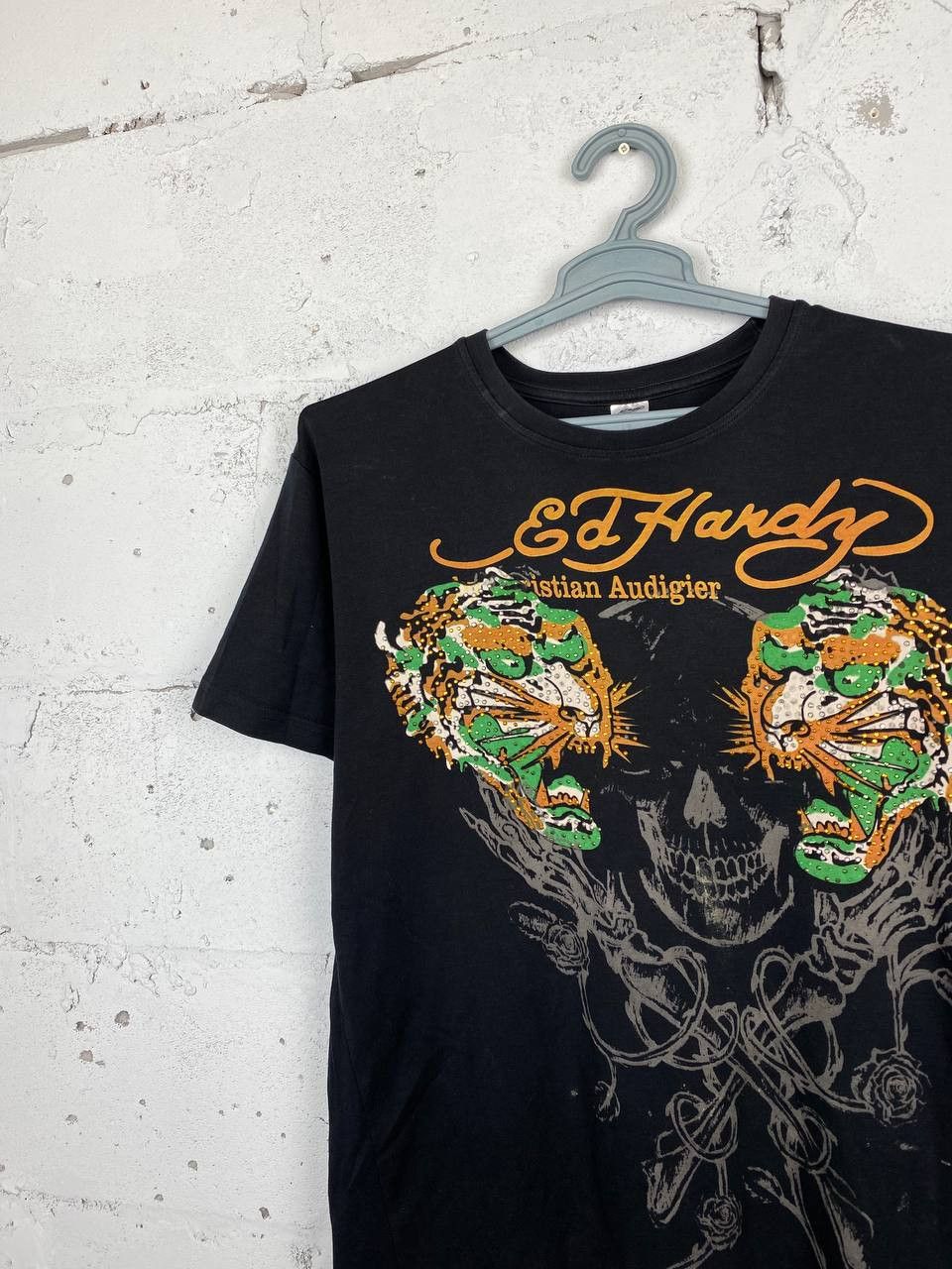 Ed Hardy × Japanese Brand × Vintage Ed Hardy by Christian Audigier Skulls Drip Y2K Tee Tshirt Size US XL / EU 56 / 4 - 2 Thumbnail