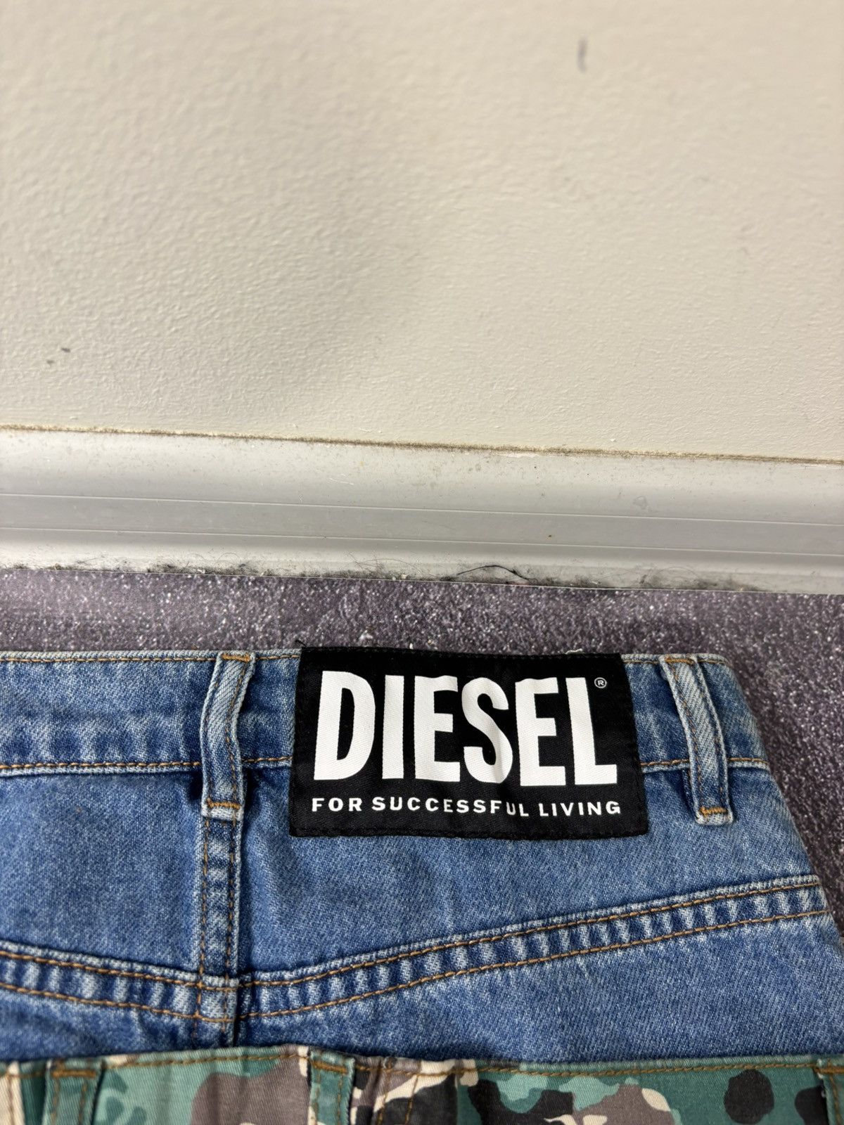 Diesel Diesel O-Cali-A Y2K Utility Denim Camo Layered Mini Skirt Size 24" / US 00 / IT 34 - 19 Thumbnail