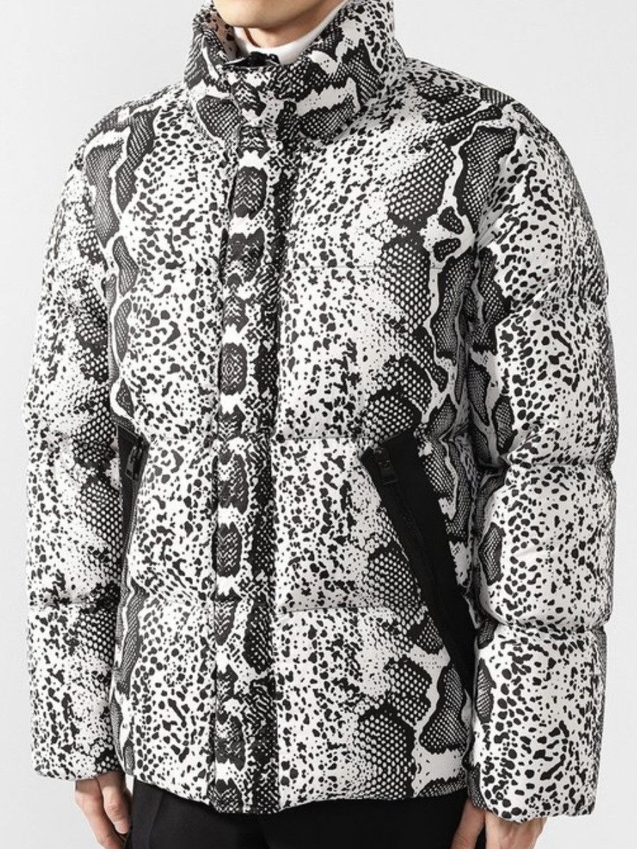 image of New! Tom Ford Snake Scales Detail Puffer Jacket in Black White, Men's (Size Large)