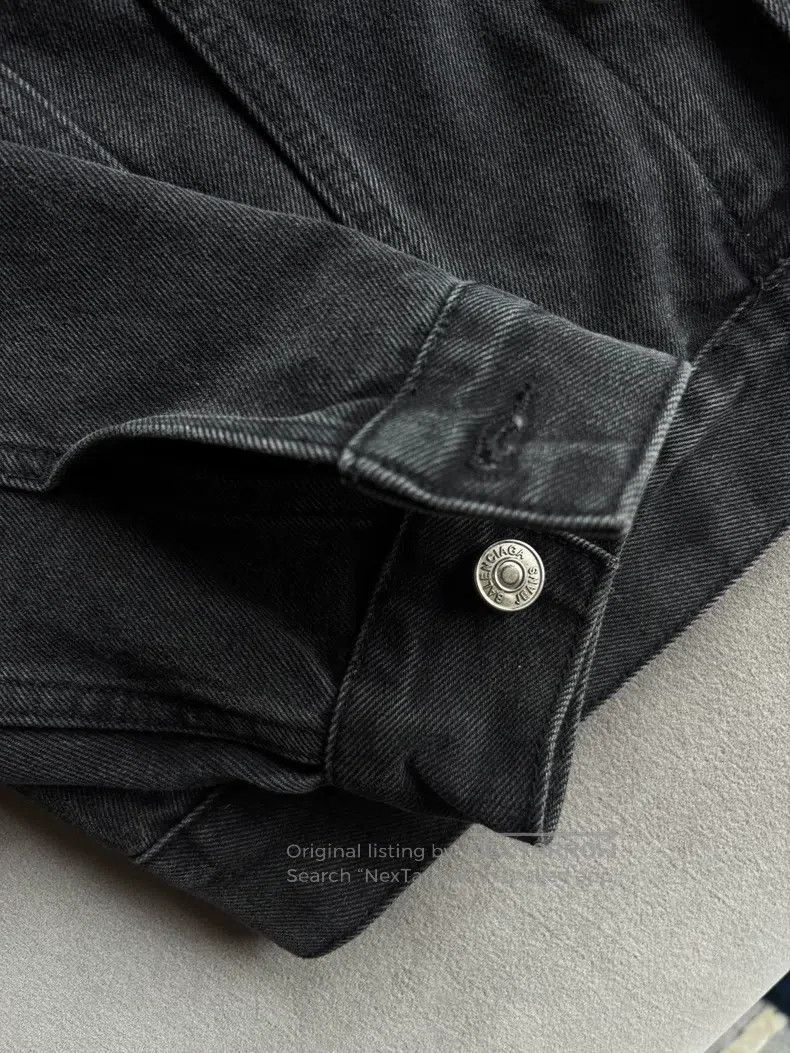 Balenciaga Balenciaga Black Denim Jacket, Size M Size US M / EU 48-50 / 2 - 2 Thumbnail