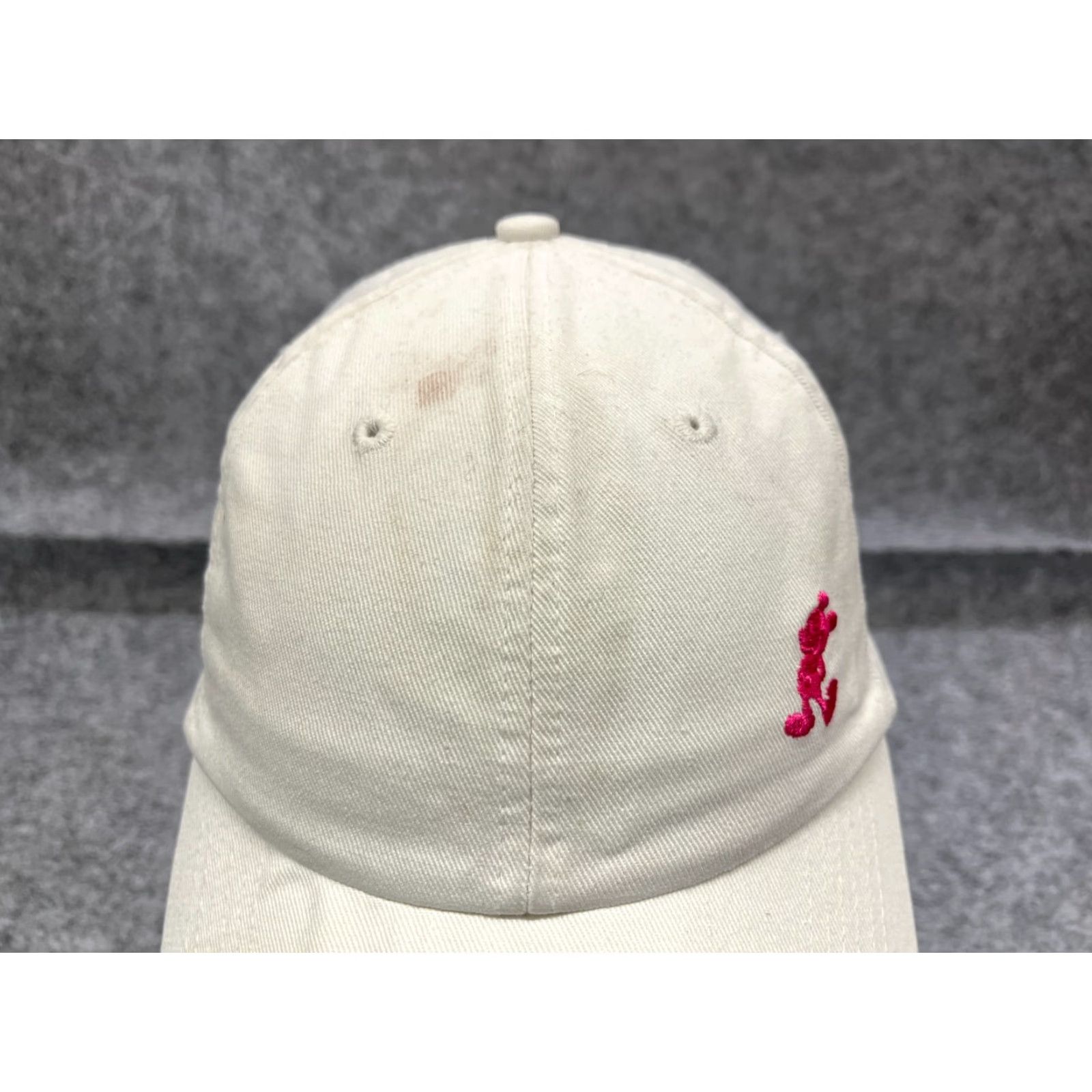 Disney Mickey Mouse Disneyland Resort Hat Cap Strap Back Adult One White 100% Cotton Size ONE SIZE - 2 Thumbnail