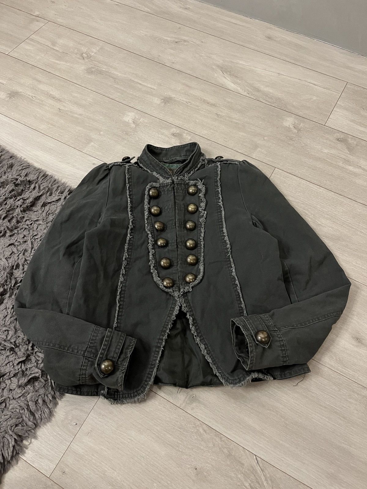 Hedi Slimane 🔥00'S NAPOLEON MILITARY GOTHIC WASHED JACKET JAPAN Size S / US 4 / IT 40 - 1 Thumbnail