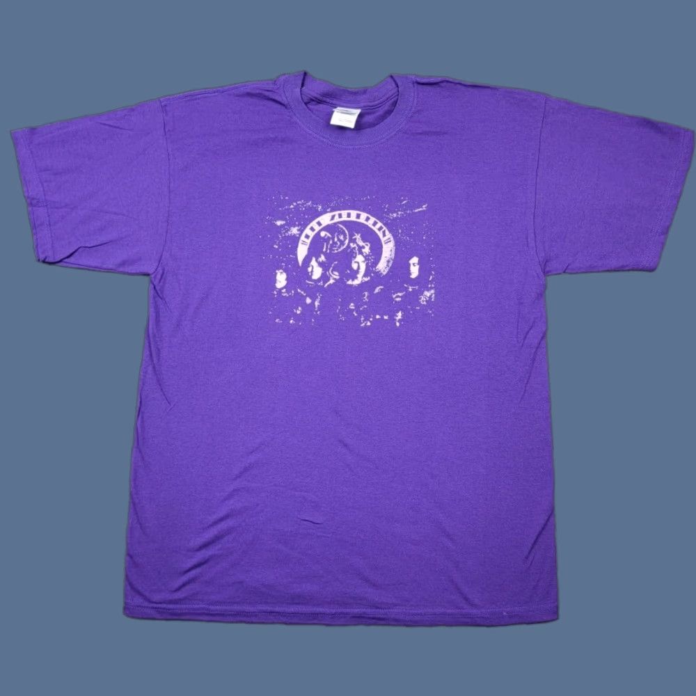 Gildan Led Zeppelin Shirt Adult Large Purple Astronauts Band Gildan Heavy Cotton Shirt Mens Size US L / EU 52-54 / 3 - 1 Thumbnail