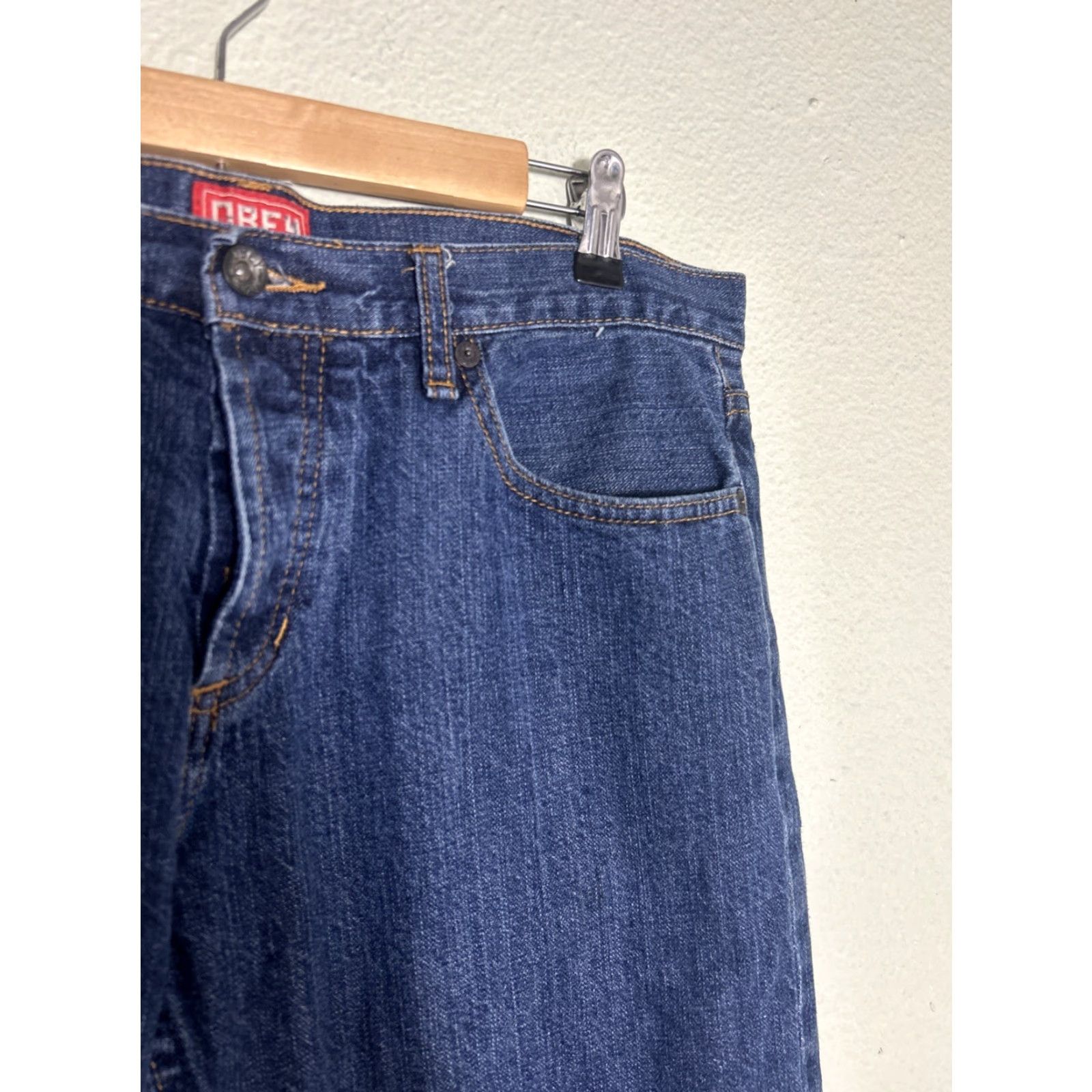 Obey OBEY Jeans Men Slim Straight Denim 34x30 Dark Wash Button Fly 5-Pocket Blue Size US 34 / EU 50 - 5 Thumbnail