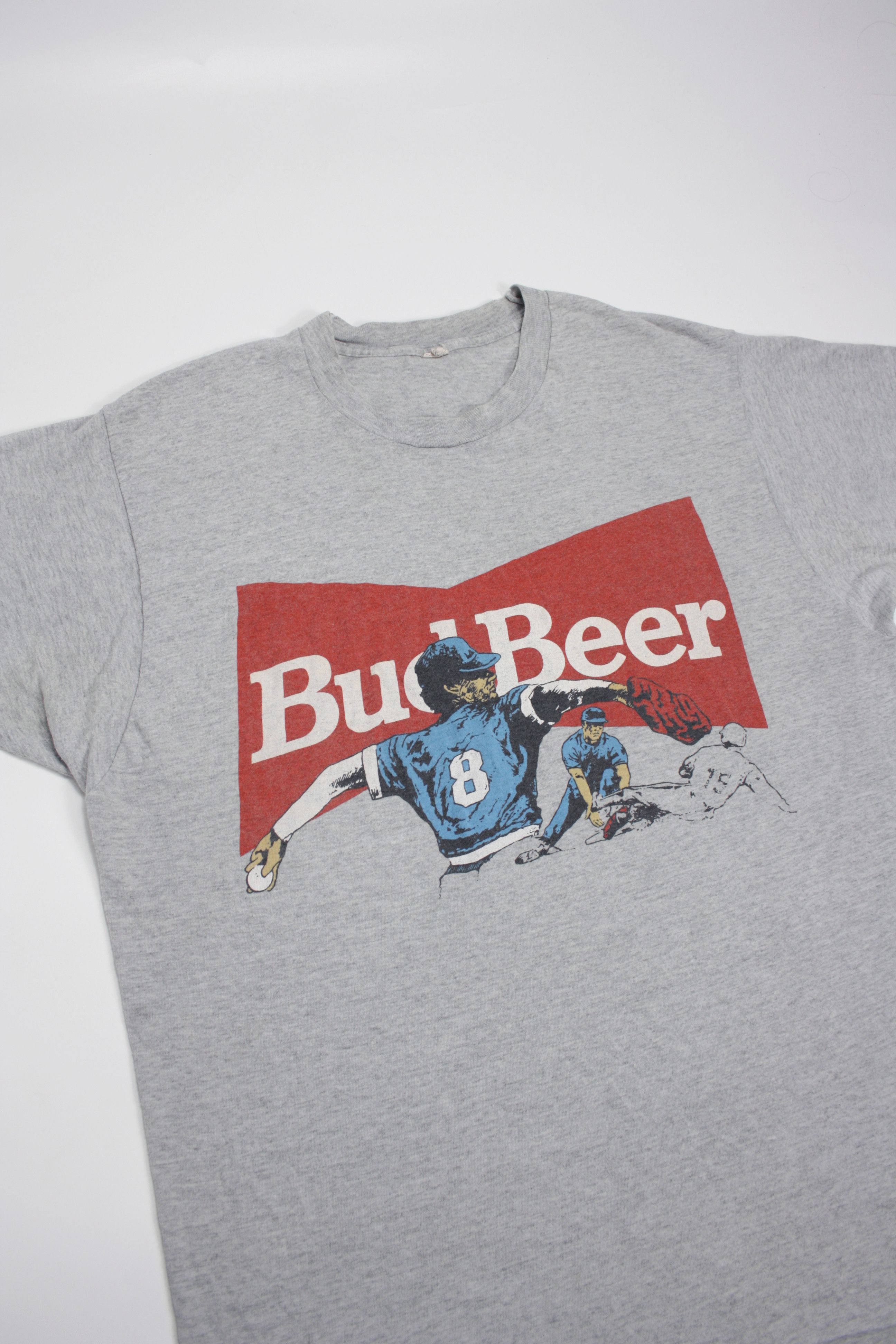 Budweiser × Vintage Bud Beer 80s-90s Baseball Print Single Stitch T-Shirt Size US M / EU 48-50 / 2 - 2 Thumbnail