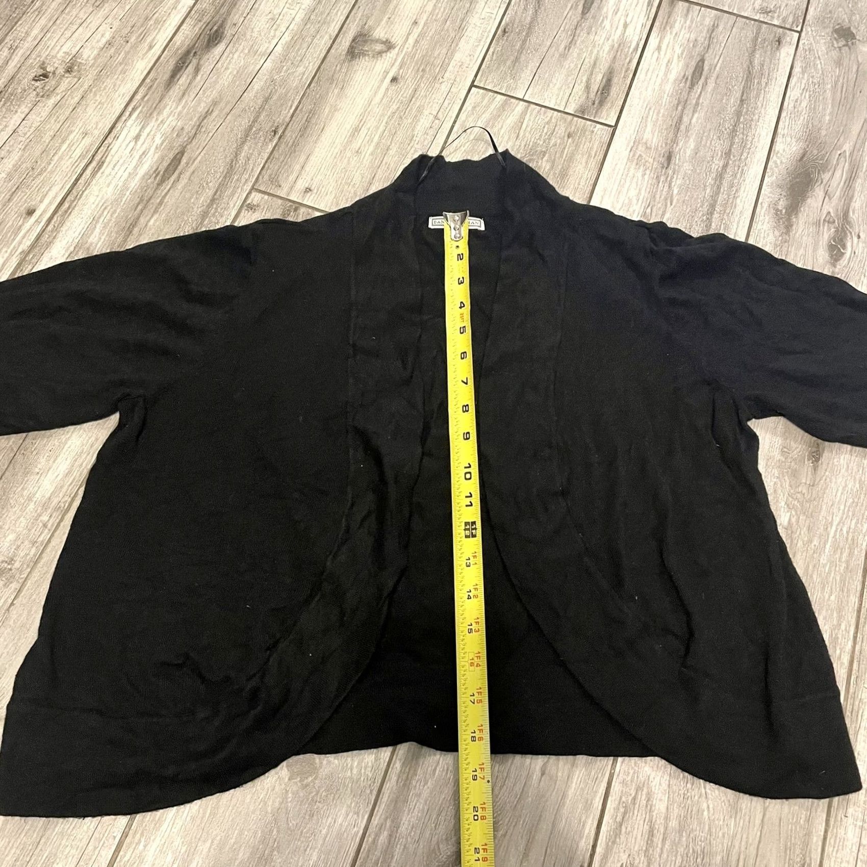 Vintage Dana Buchman XL Black Open Front Cardigan Sweater Womens XL Black Open Front Cardigan Sweater Size XL / US 12-14 / IT 48-50 - 5 Thumbnail