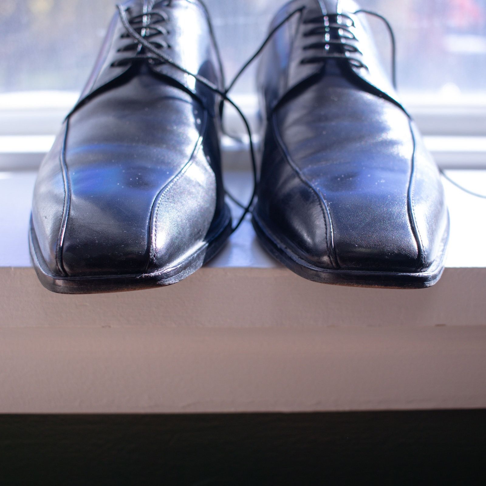 Hugo Boss Hugo BOSS size 9M Black Leather Dress Shoes Size US 9 / EU 42 - 8 Thumbnail