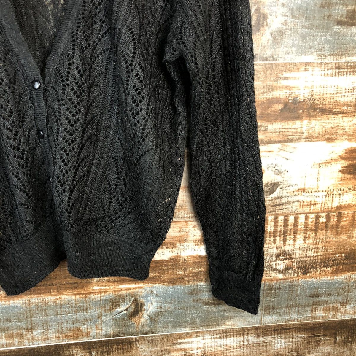 Japanese Brand Japan vintage crochet mesh net Cardigan Knitwear #A1636 Size L / US 10 / IT 46 - 8 Thumbnail