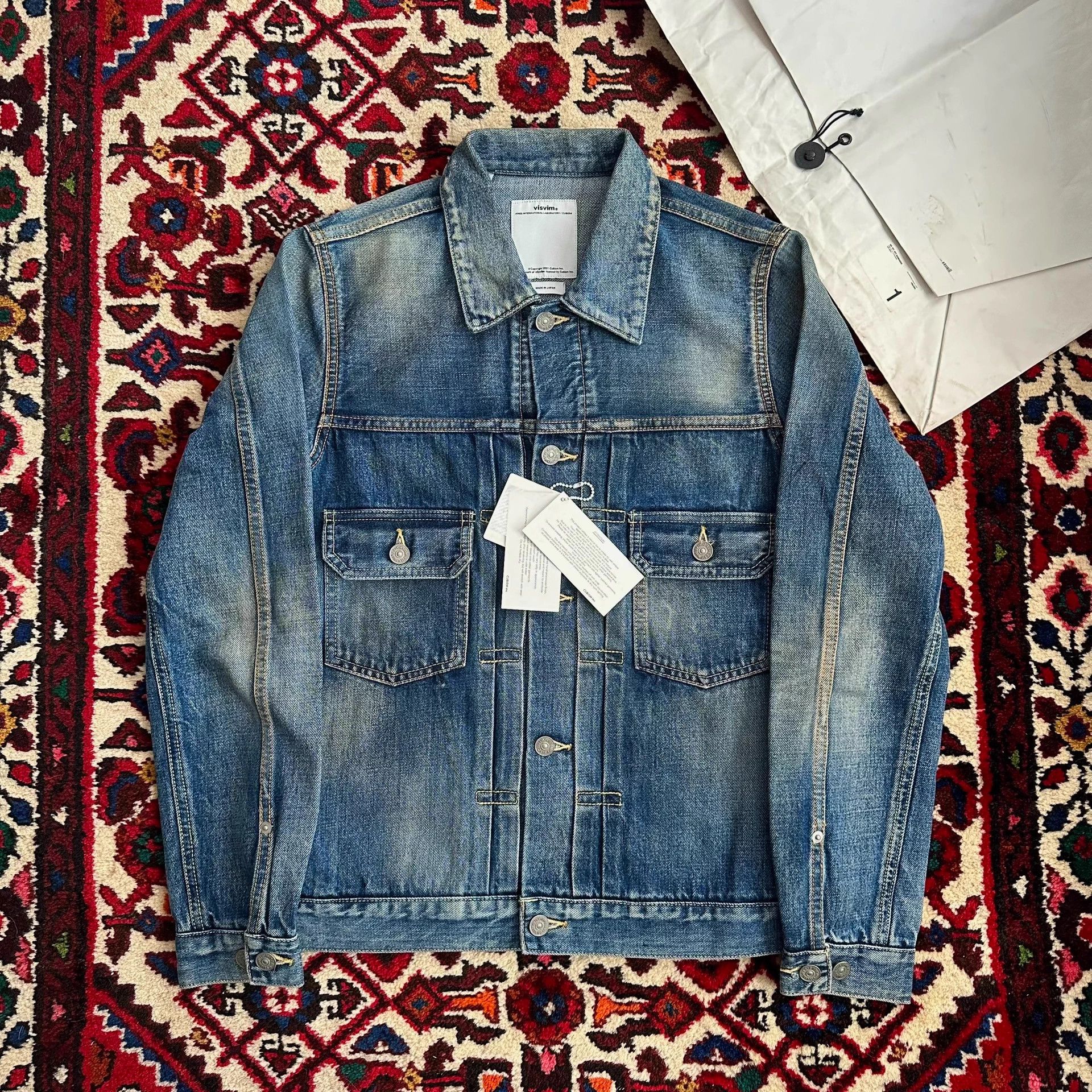 Visvim visvim 13ss 101 1 denim jacket oily yellow mud wash Size US S / EU 44-46 / 1 - 1 Thumbnail