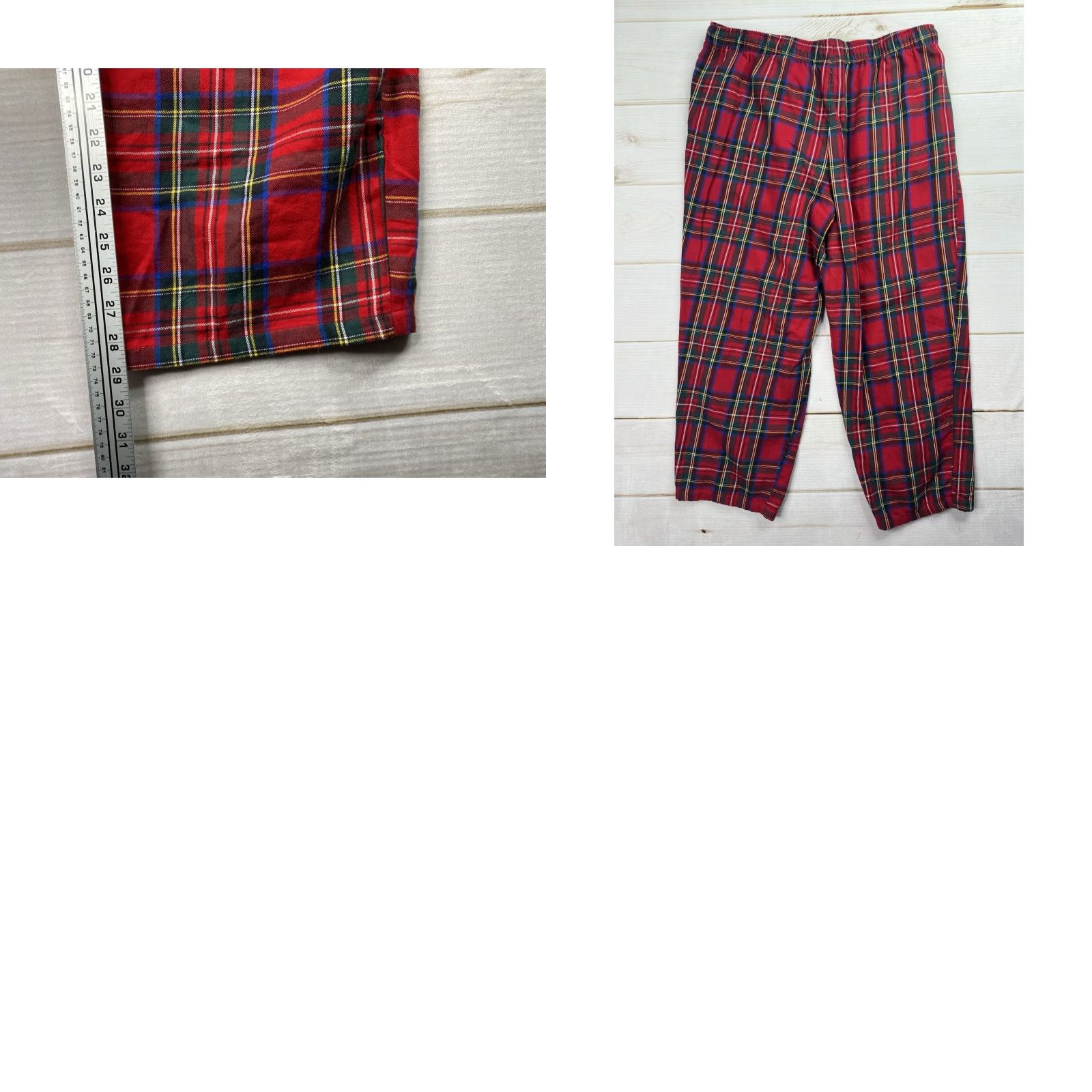 Lands' End Lands' End Pajama Pants Mens XL Red Flannel Drawstring Pockets Classic Lounge Plaid 100% Cotton Sleep Pants Size US 36 / EU 52 - 8 Thumbnail