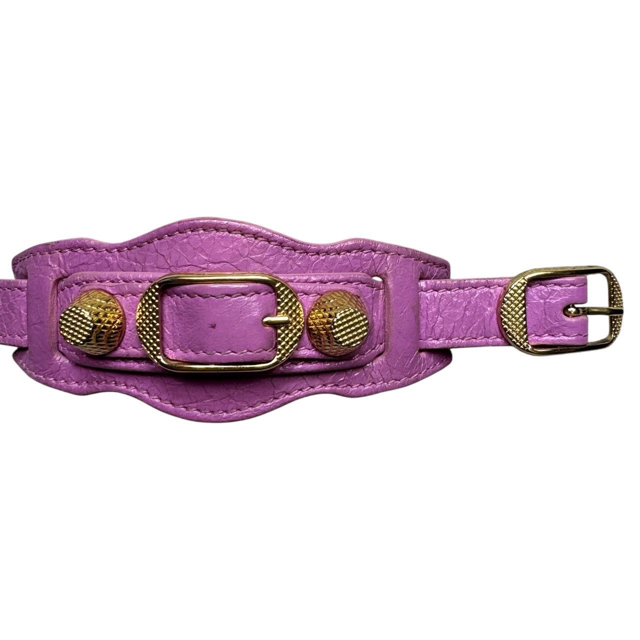 Balenciaga Balenciaga city bracelet pink with gold hardware size small Size ONE SIZE - 3 Thumbnail