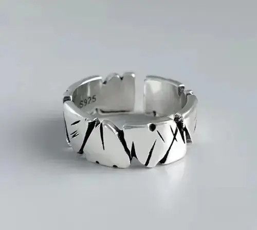 Ring Of Fire Adjustable Ring With Rock Rare Design Size ONE SIZE - 2 Thumbnail