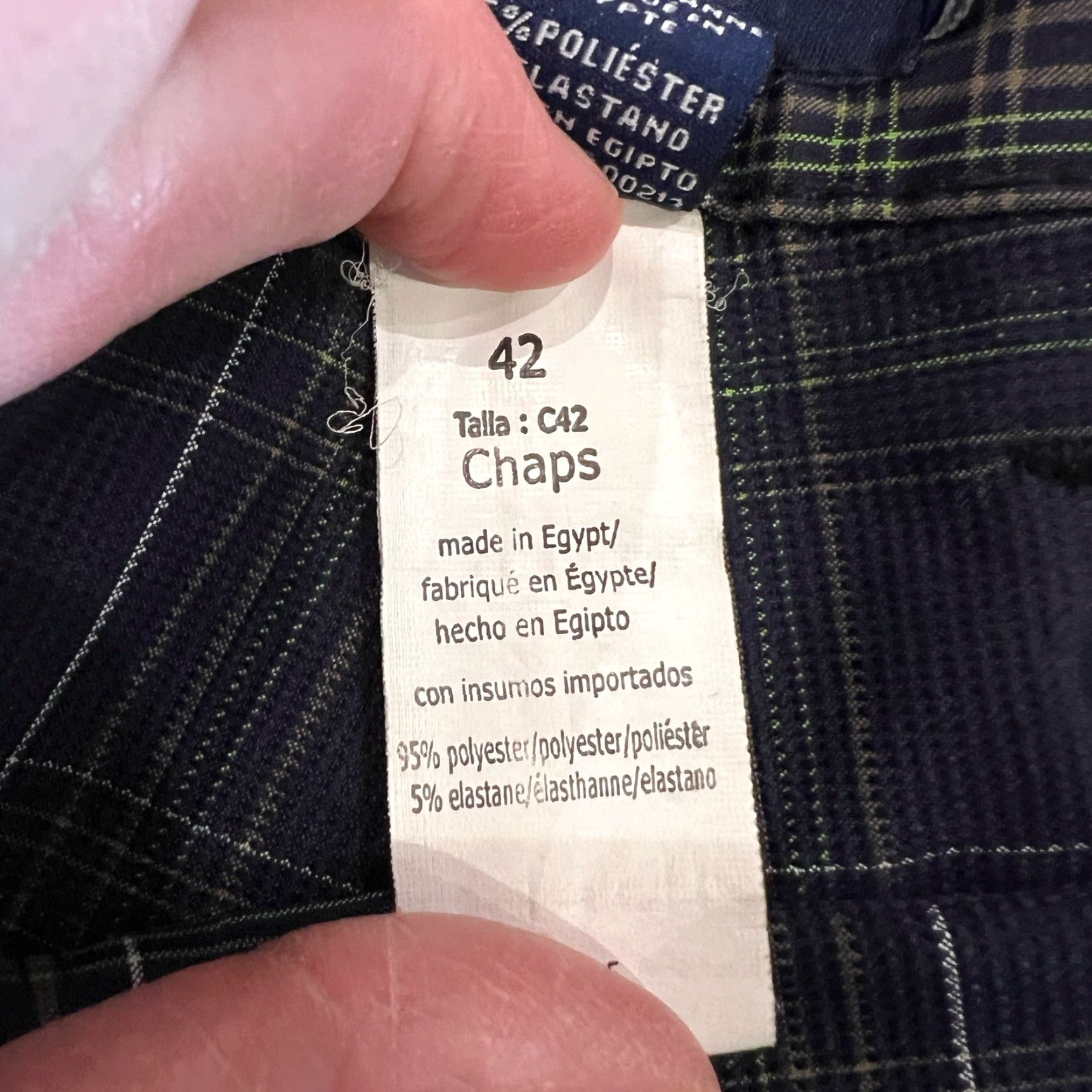 Chaps Chaps Golf 78 Shorts Men's Flat Front Stretch Polyester Navy Blue Plaid 42 Size US 42 / EU 58 - 5 Thumbnail