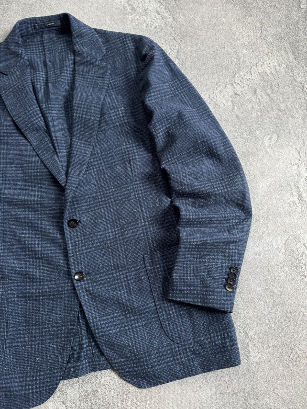 Lardini Lardini L/XL Chekered blue blazer button up jacket casual Size US L / EU 52-54 / 3 - 4 Thumbnail
