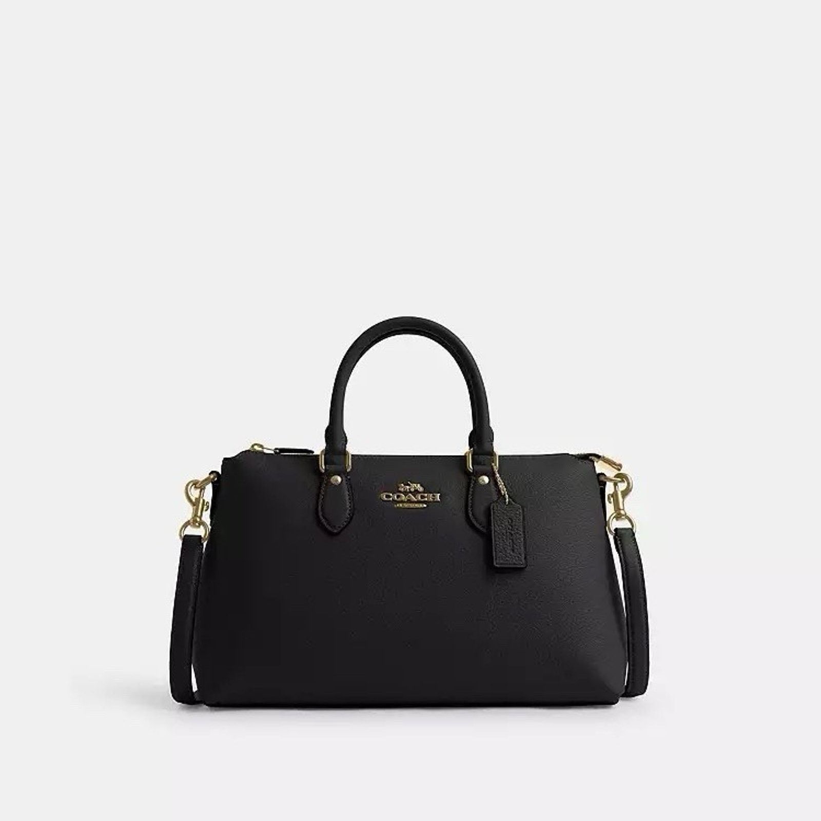 Coach NWT COACH Georgia Satchel leather CR156 Gold/black Size ONE SIZE - 9 Thumbnail