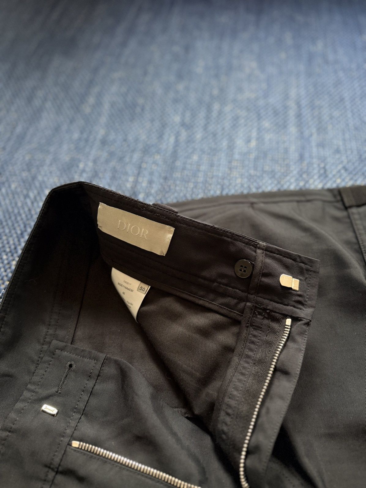 Dior FW21 Black Nylon Buckle Cargo Pants Size US 32 / EU 48 - 6 Thumbnail