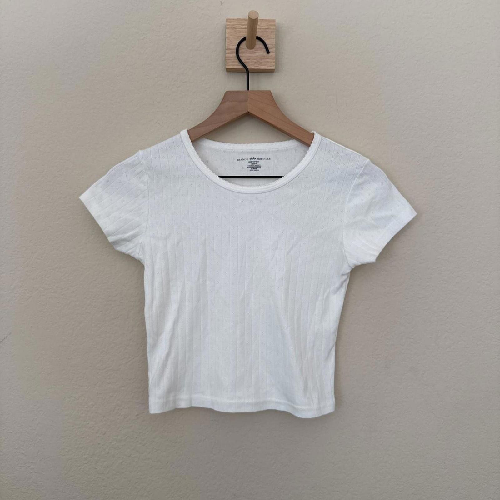 Other Brandy Melville Shirt Women's XS White 100% Cotton Size ONE SIZE - 1 Thumbnail