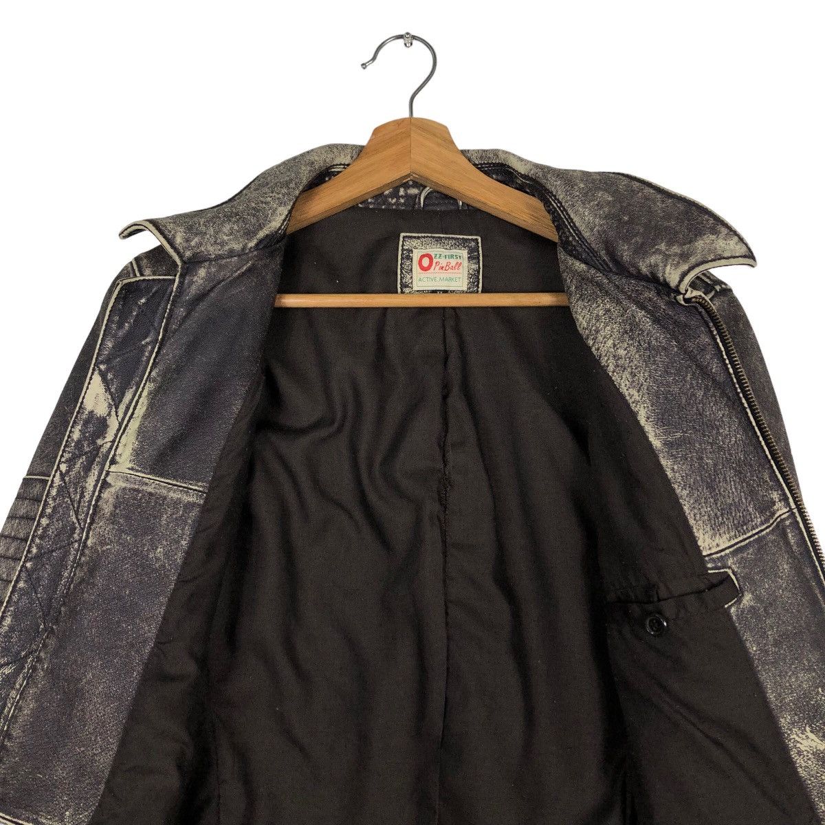 Japanese Brand 🔥Vintage Pigskin Leather Biker Jacket Pinball Japan Made Size US S / EU 44-46 / 1 - 14 Thumbnail