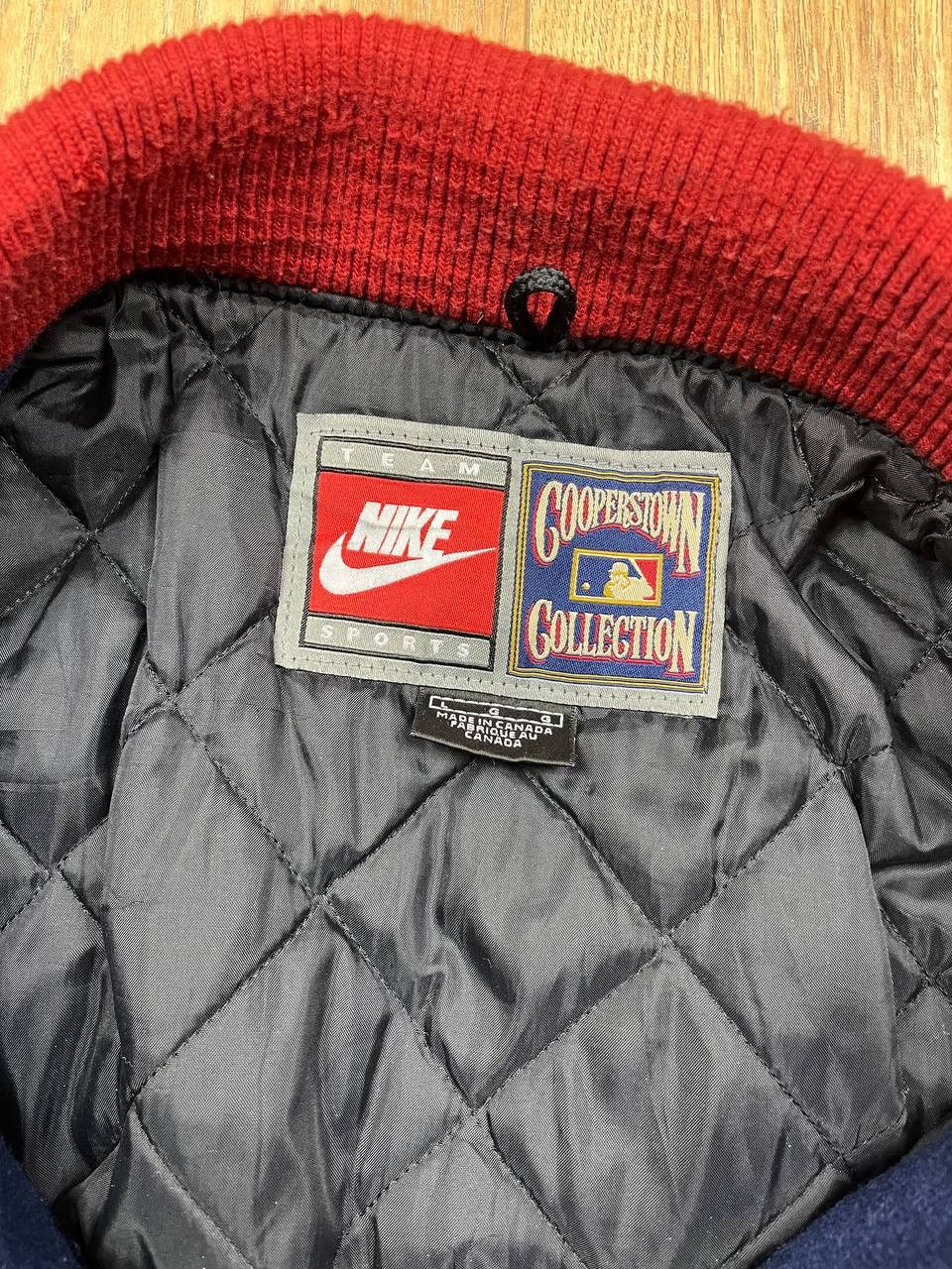 Nike 00’s NIKE SOX LEATHER WOOL VARSITY BOMBER JACKET Y2K ARCHIVE Size US L / EU 52-54 / 3 - 7 Thumbnail