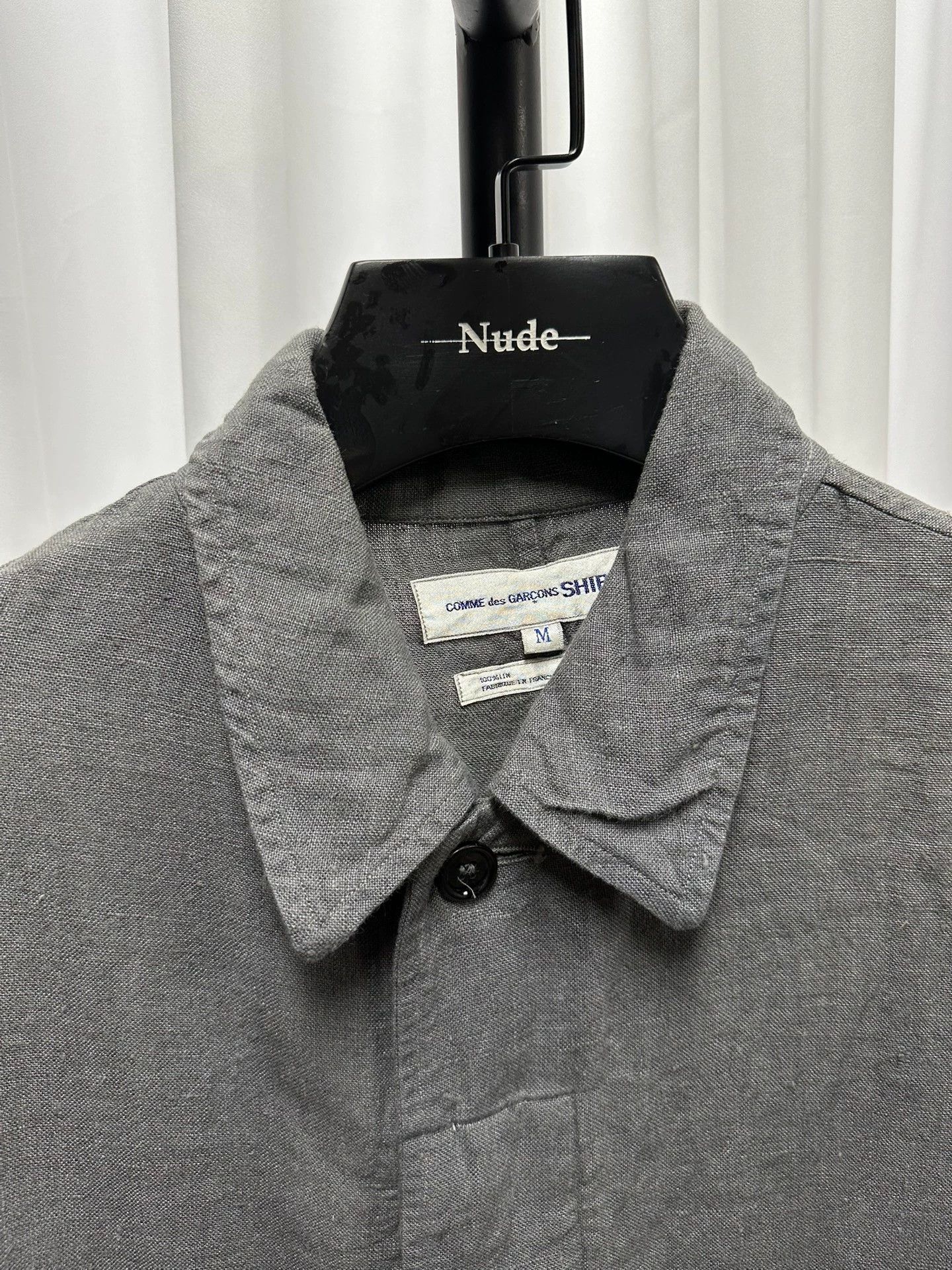 Comme des Garcons Comme des Garçons Shirt Linen Shirts M Gunmetal Gray Size US M / EU 48-50 / 2 - 4 Thumbnail