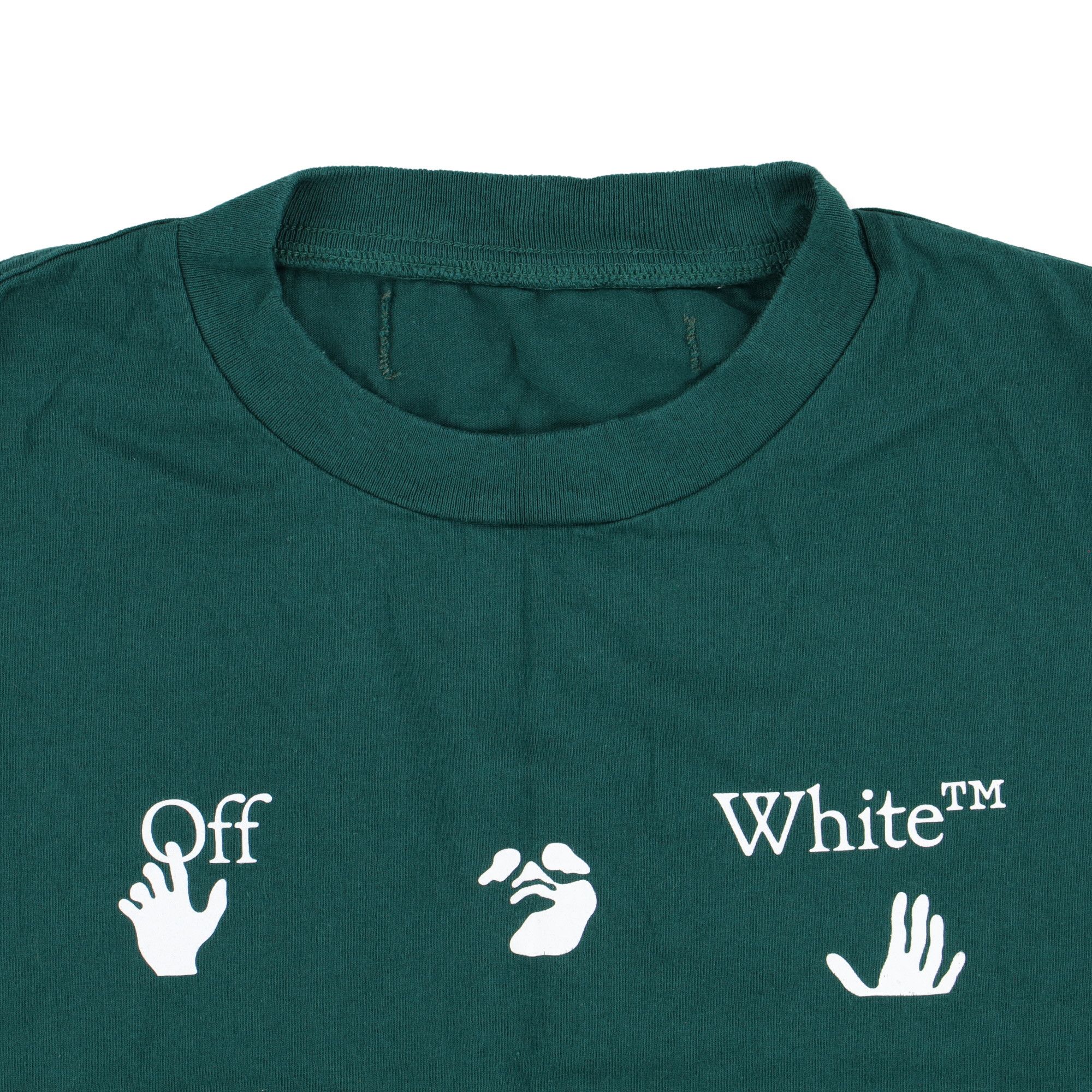Off-White Green Swimming Man Big Logo T-Shirt Size XS / US 0-2 / IT 36-38 - 5 Thumbnail