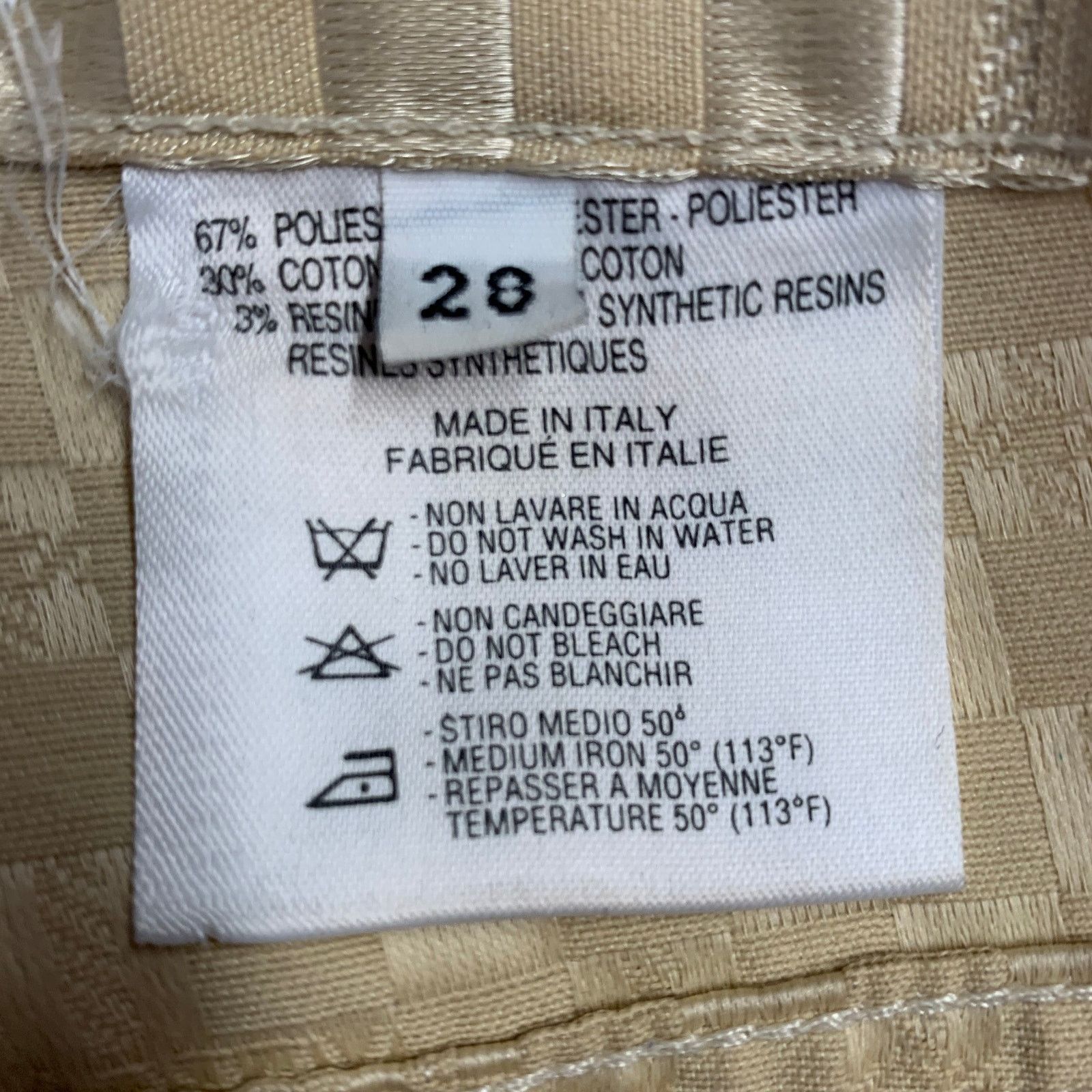 Versace V2 by VERSACE Beige Checkered Jean Cut Casual Pants Size 28" / US 6 / IT 42 - 5 Thumbnail