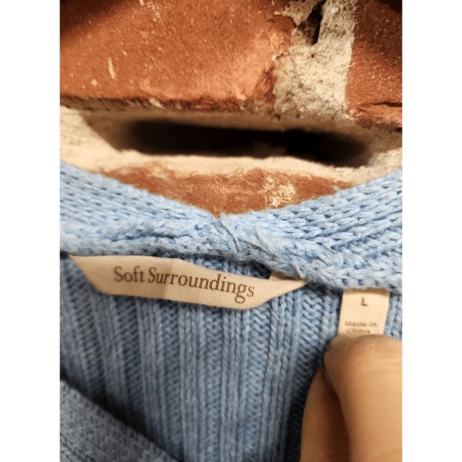 Soft Surroundings Soft Surroundings Sweatshirt Womens Large Blue Pullover Knit Cozy Pullover All Seasons Black? No, Blue. Size L / US 10 / IT 46 - 3 Thumbnail