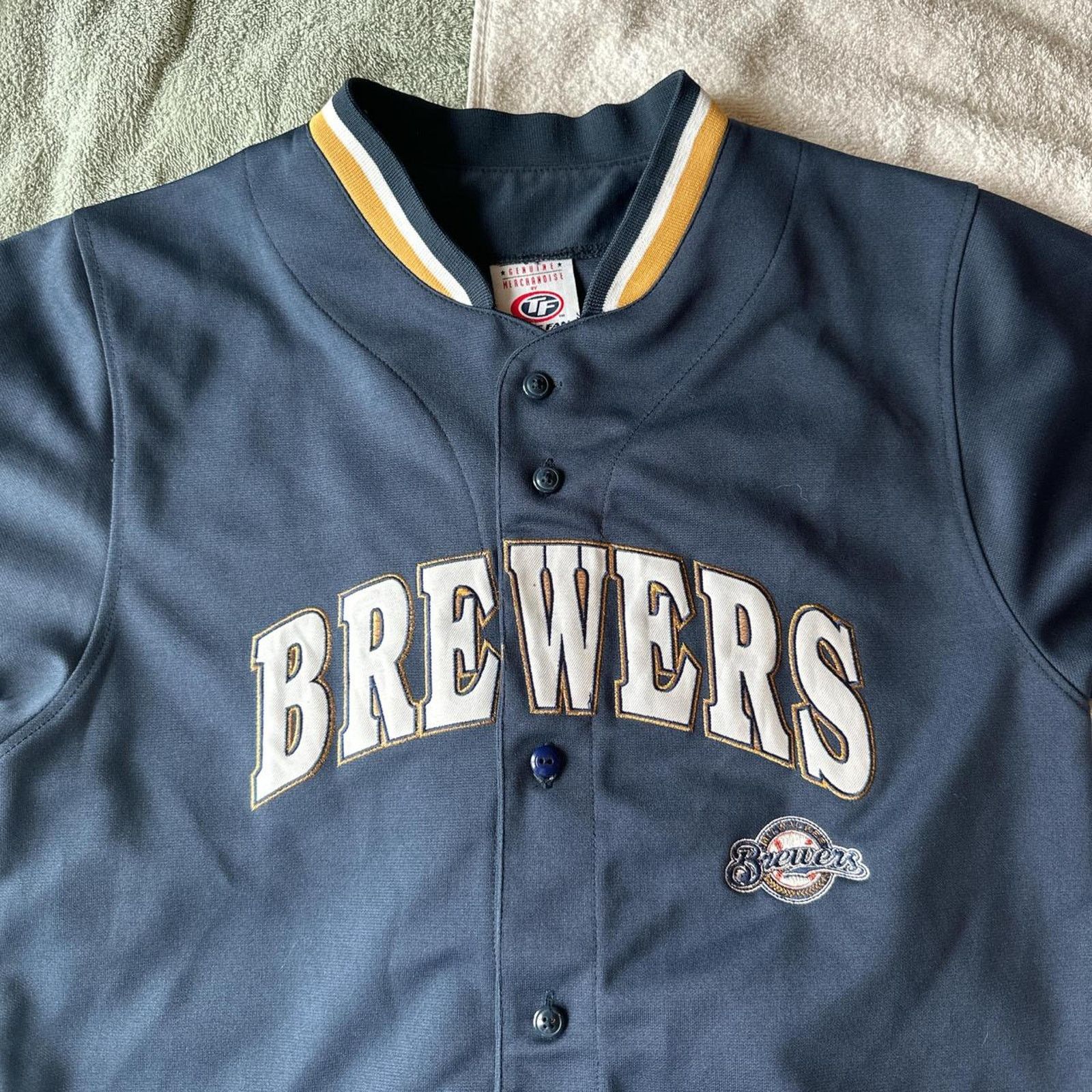 MLB Y2K MLB Milwaukee Brewers Geoff Jenkins Baseball Jersey Size US XL / EU 56 / 4 - 2 Thumbnail