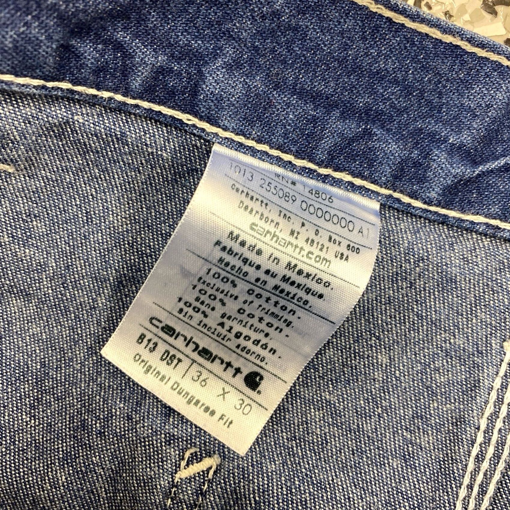 Carhartt VINTAGE Carhartt Carpenter Work Jeans 34 Men's Denim Blue 5-Pocket Regular Straight Relaxed Cotton Zip 34x29.5 29.5 Inseam Size US 34 / EU 50 - 2 Thumbnail