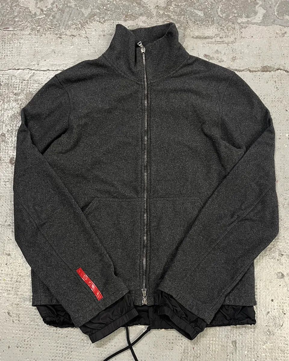 Prada 2000s Prada Grey Layered Zip-up Jacket Size S / US 4 / IT 40 - 1 Thumbnail