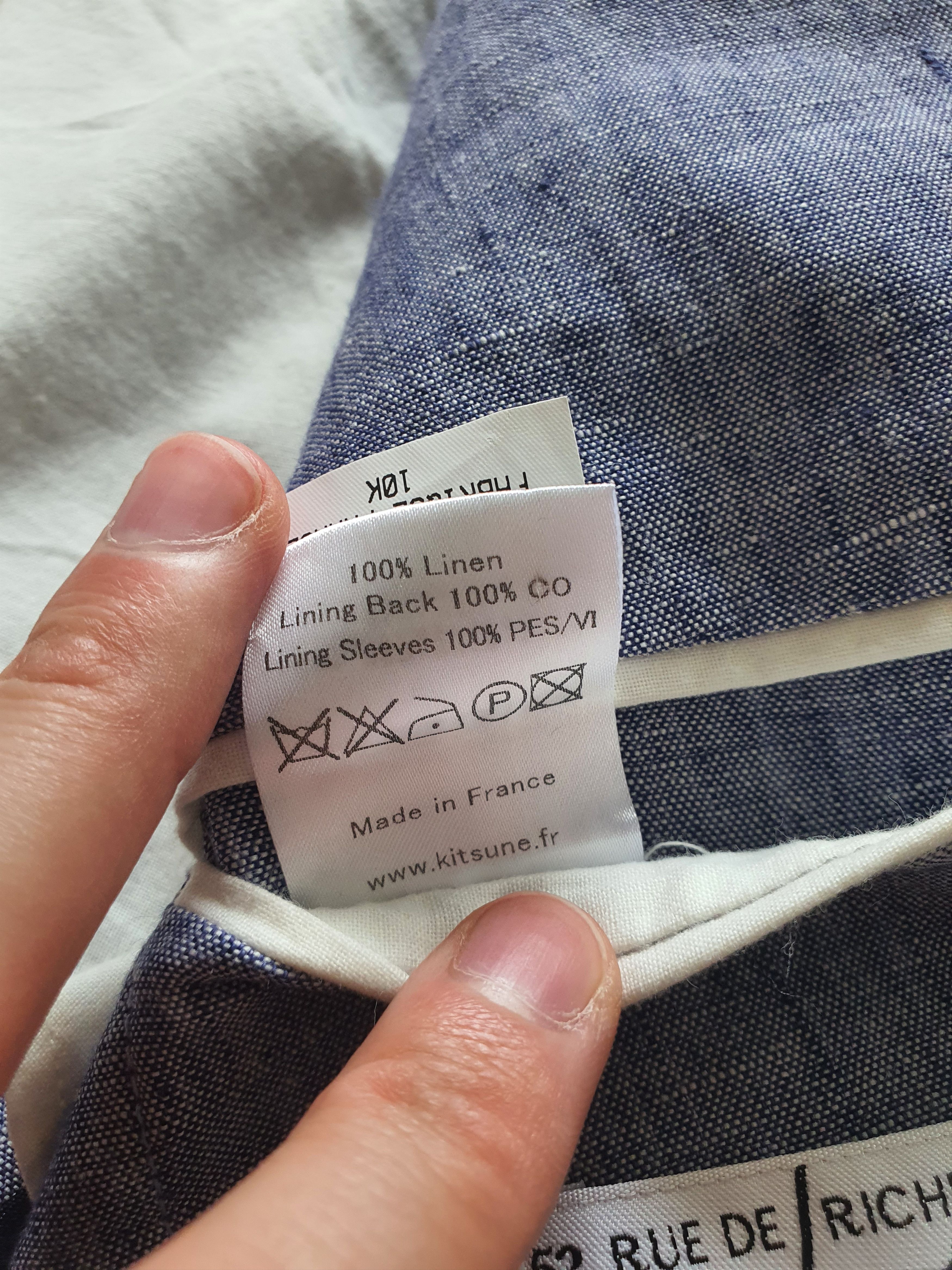 Maison Kitsune Blazer Sports Coat Jacket - Linen, 1 Button - Sz EU IT 46 Size 36R - 6 Thumbnail