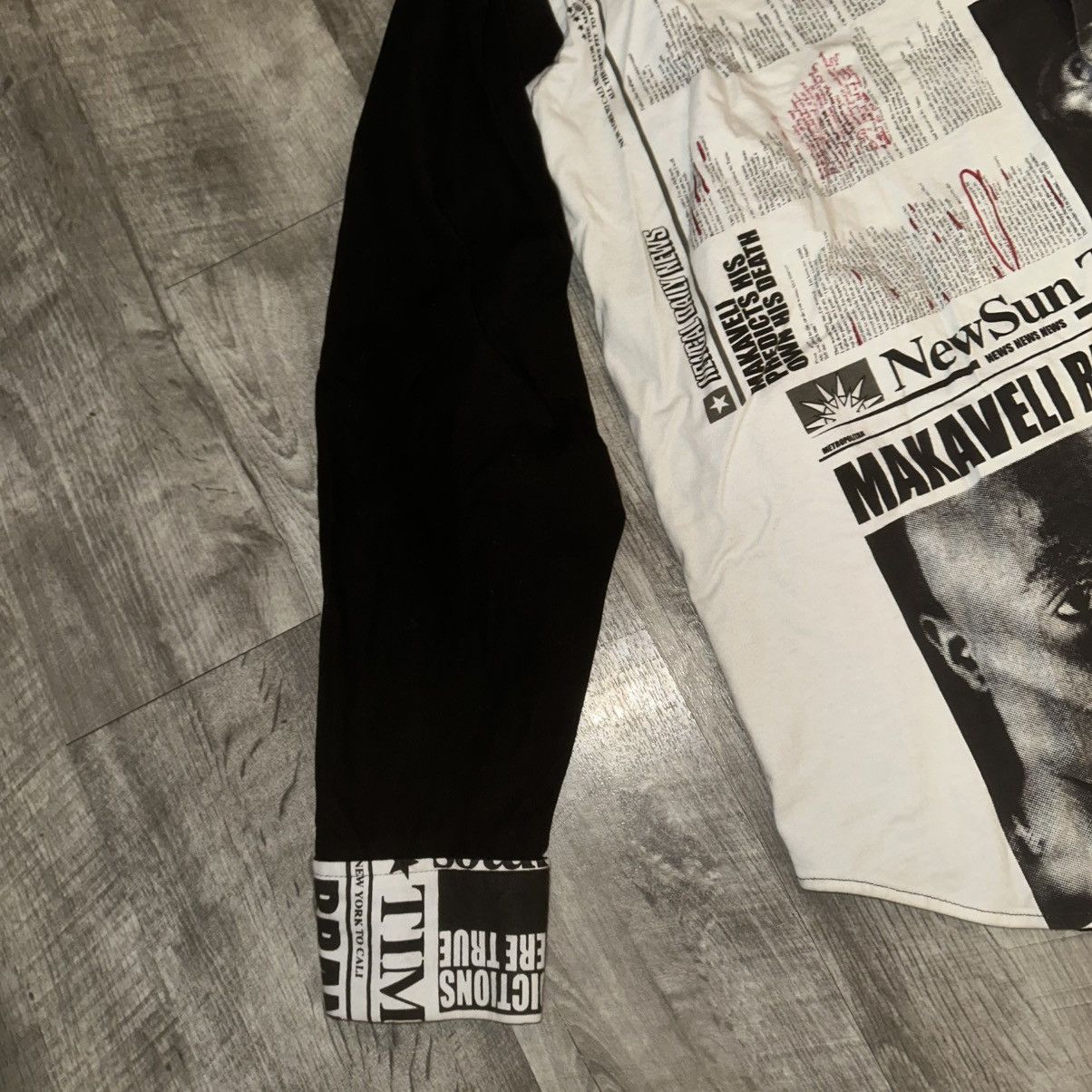 Makaveli MAKAVELI Mens XXXL Tupac Newspaper Print Button Shirt Size US XXL / EU 58 / 5 - 9 Thumbnail