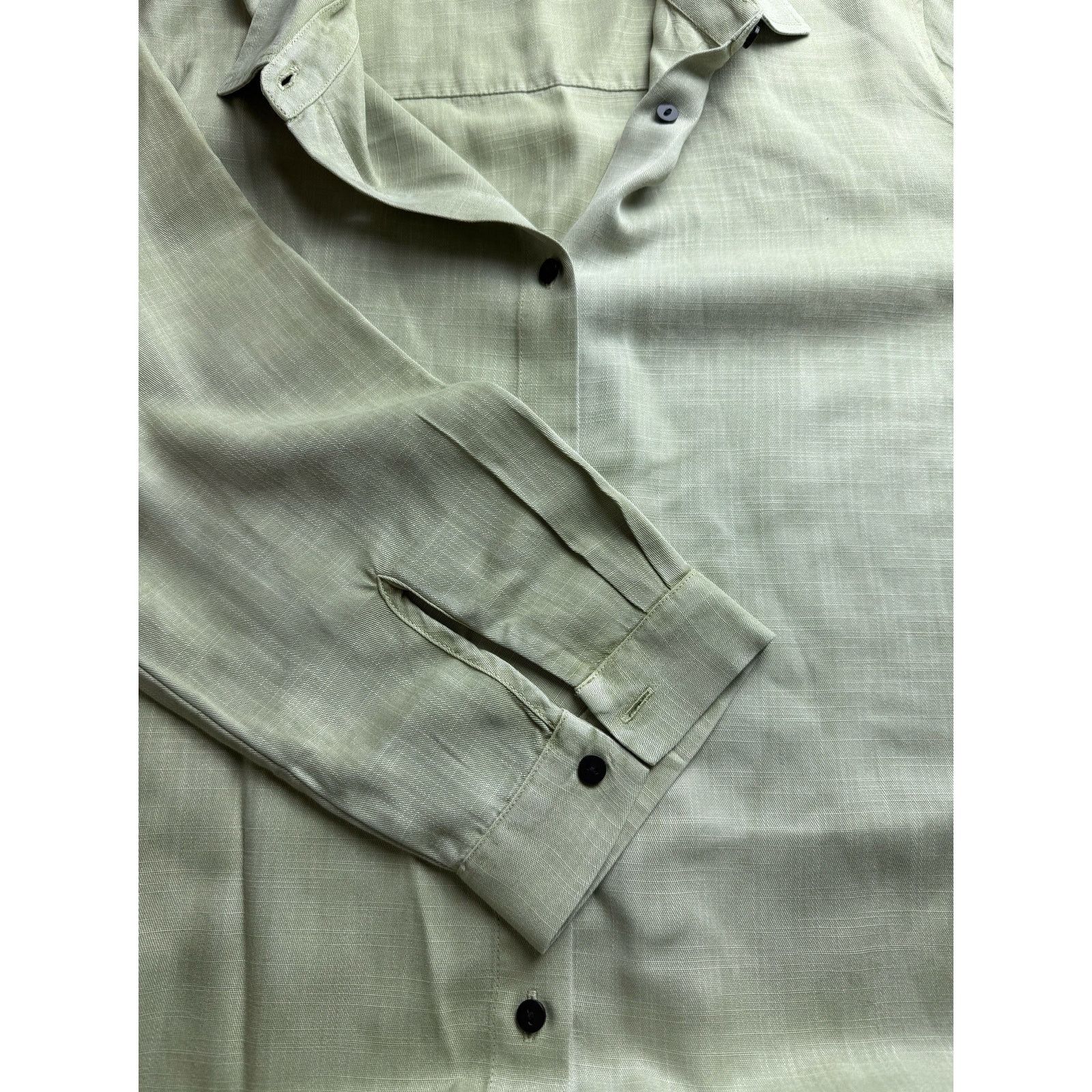 Zara Zara Military Green Tencel Chambray Tunic Dress - Large Size L / US 10 / IT 46 - 8 Thumbnail