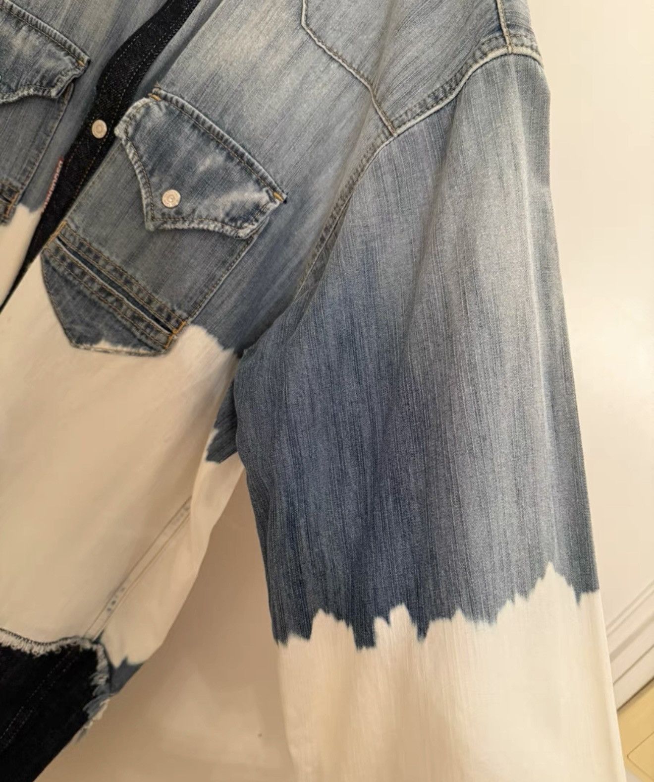 Dsquared2 Dsquared2 Italian-made Tie-Dye Denim Shirt jacket Size US S / EU 44-46 / 1 - 6 Thumbnail