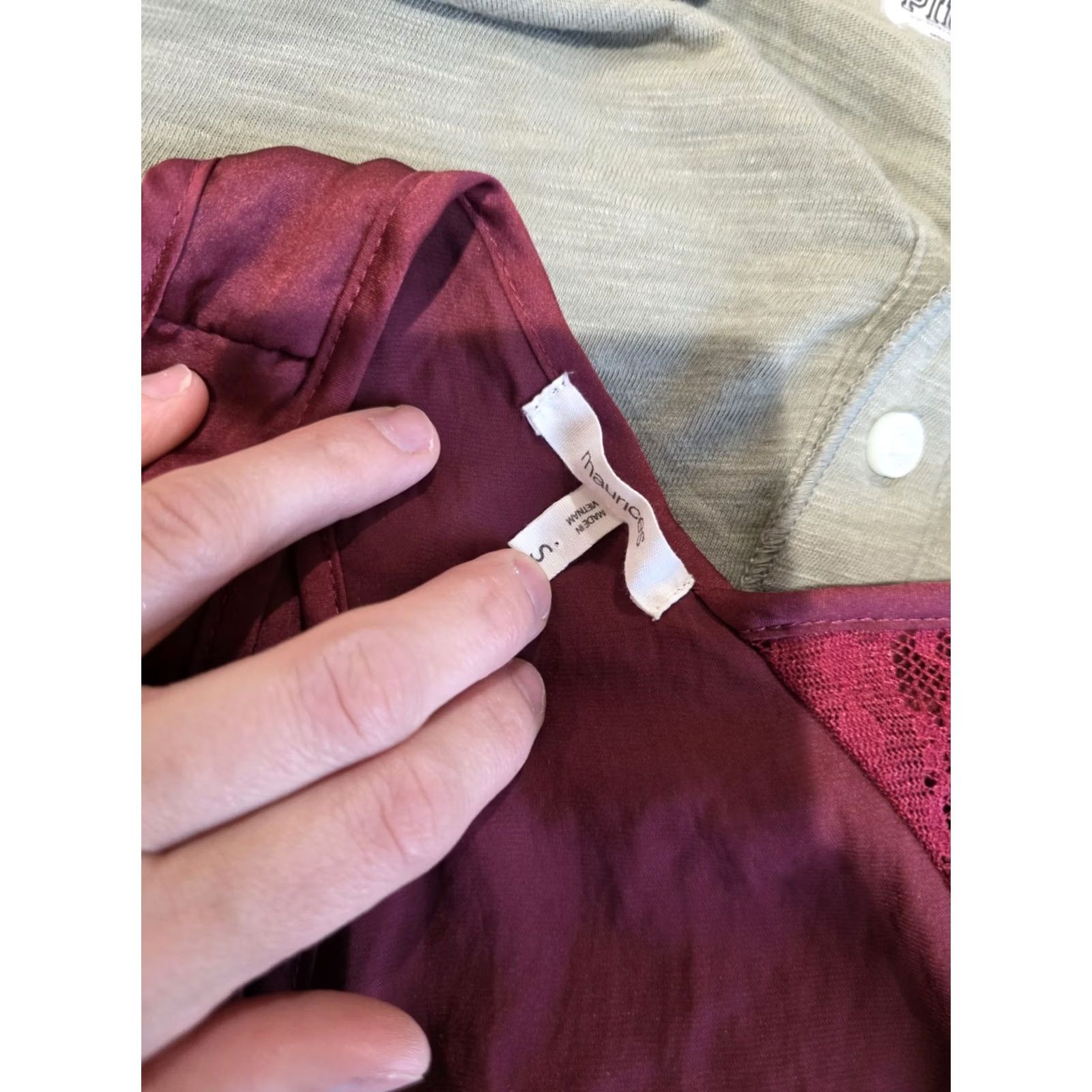 Vintage Maurices Tanktop Womens Burgundy Small Wrap-style Front Modesty Panel Camisole S Women Red Size S / US 4 / IT 40 - 8 Thumbnail