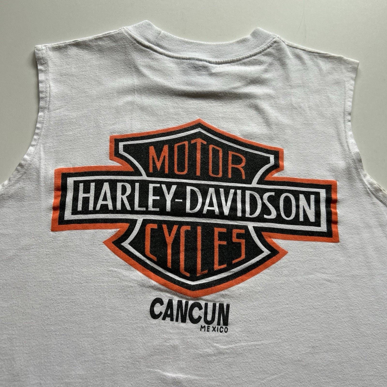 Harley Davidson × Vintage Vintage Harley Davidson Sleeveless T-Shirt White Small Rare Size US S / EU 44-46 / 1 - 2 Thumbnail