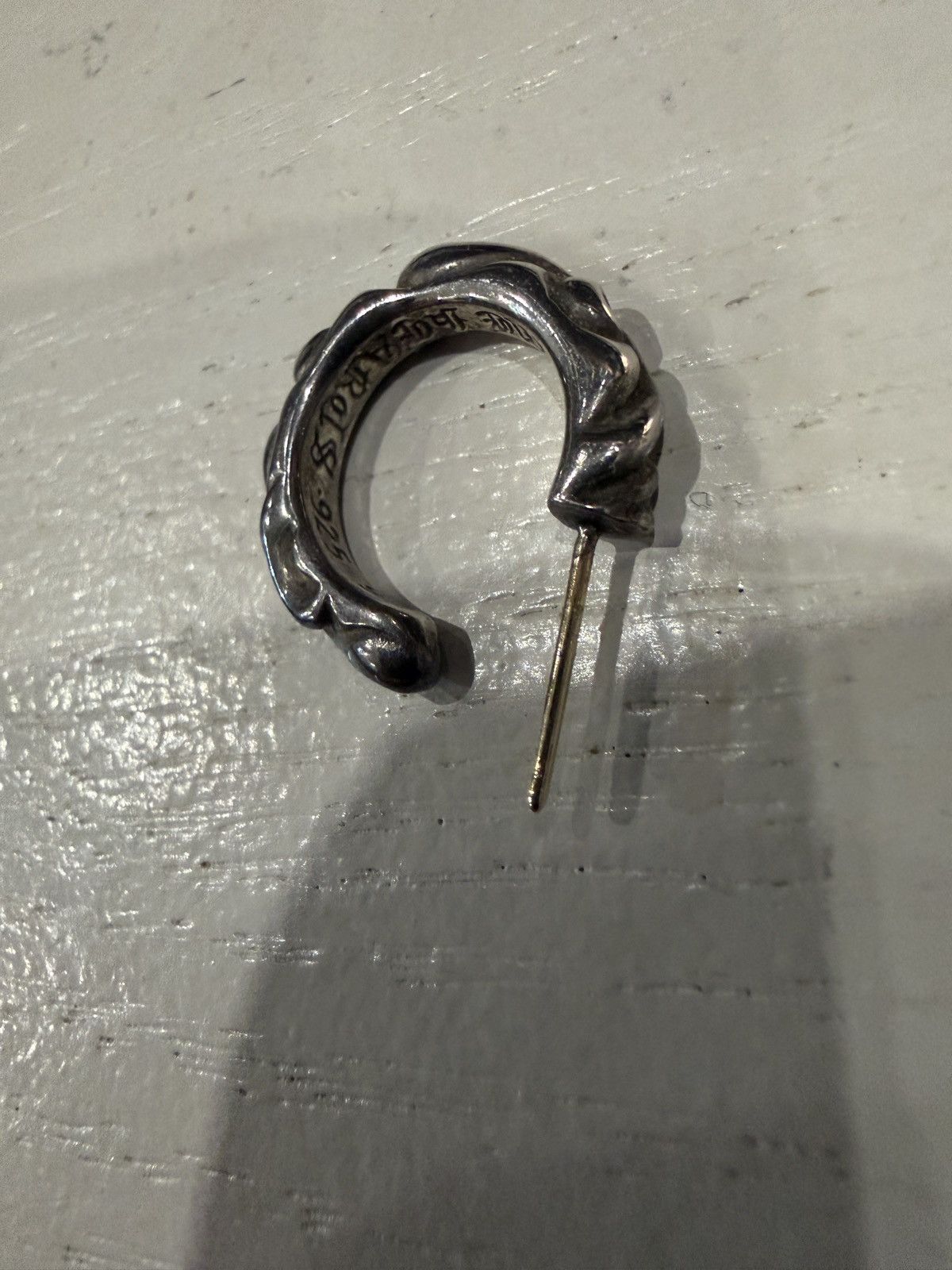 Chrome Hearts Chrome Hearts Scroll Hoop Earring Size ONE SIZE - 14 Thumbnail