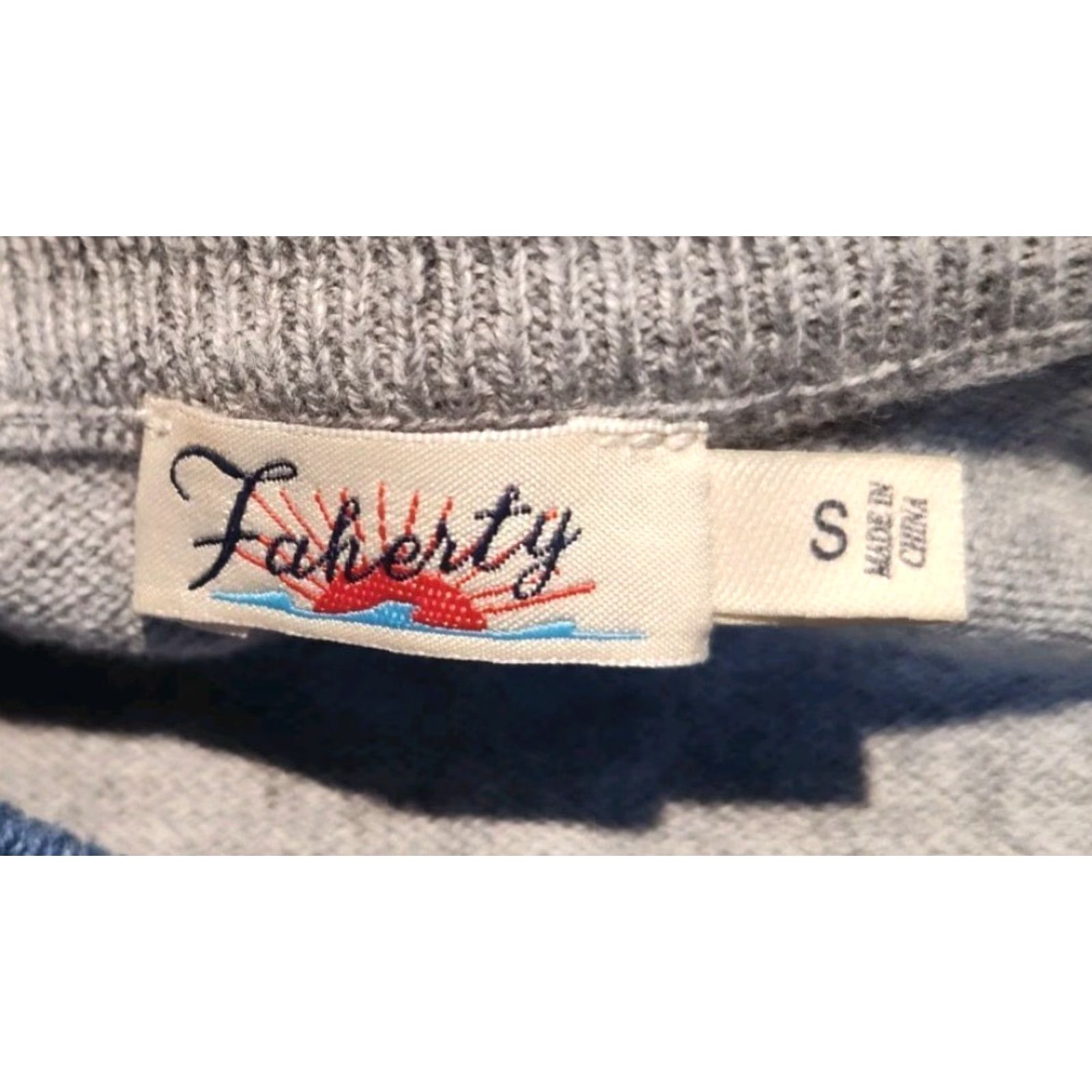 Faherty Faherty Women's Ollie Crew Striped Sweater Size S Multicolor Cashmere Blend Casual Fall Winter Mens Size S / US 4 / IT 40 - 6 Thumbnail