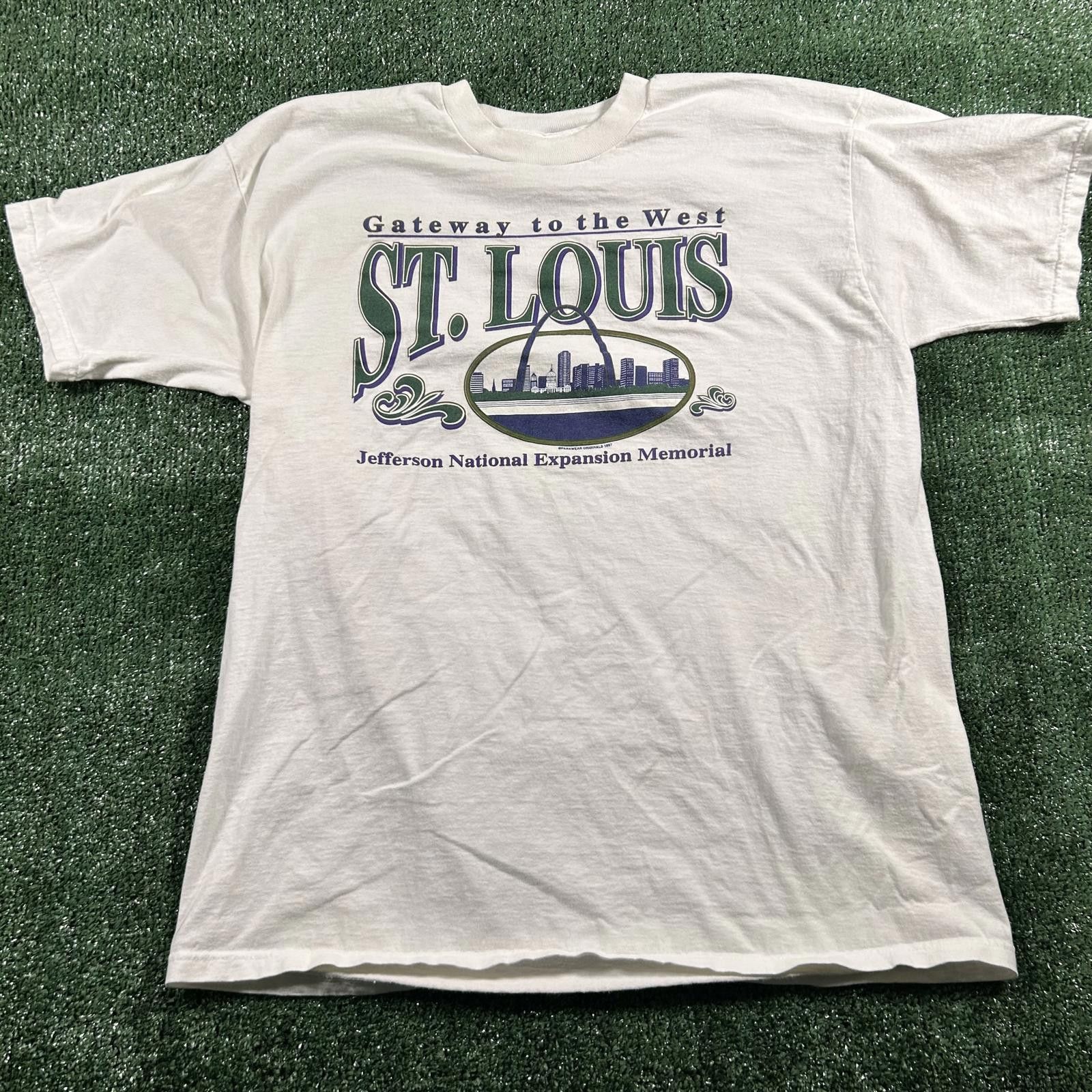 Fruit Of The Loom Vintage St. Louis Gateway Heavy Cotton T-Shirt. Size XXL Size US XXL / EU 58 / 5 - 1 Thumbnail