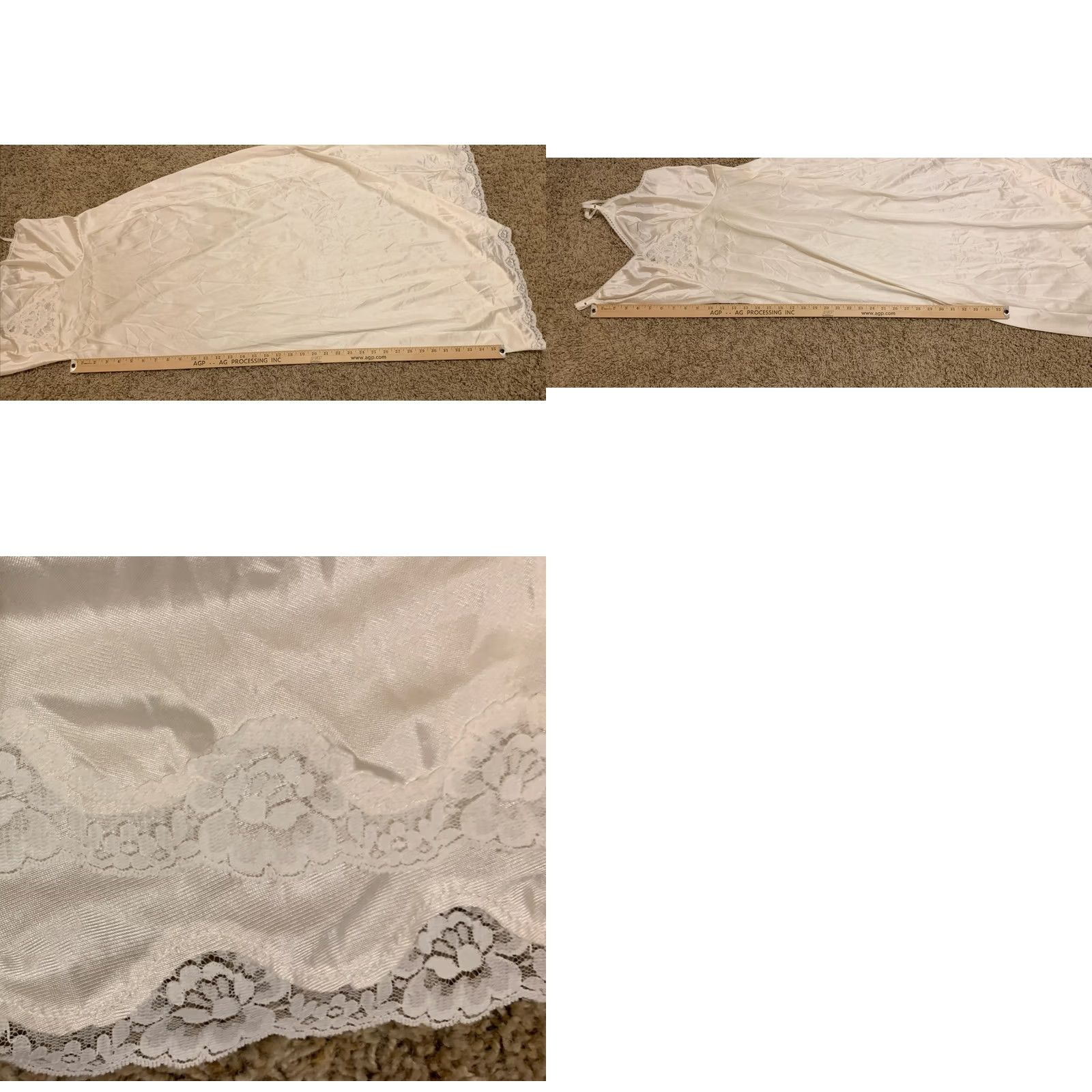 Sears VINTAGE SEARS SILKY IVORY NYLON lace LINGERIE FULL SLIP DRESS Long Sz 34 766 Size XXS / US 00 / IT 34 - 8 Thumbnail