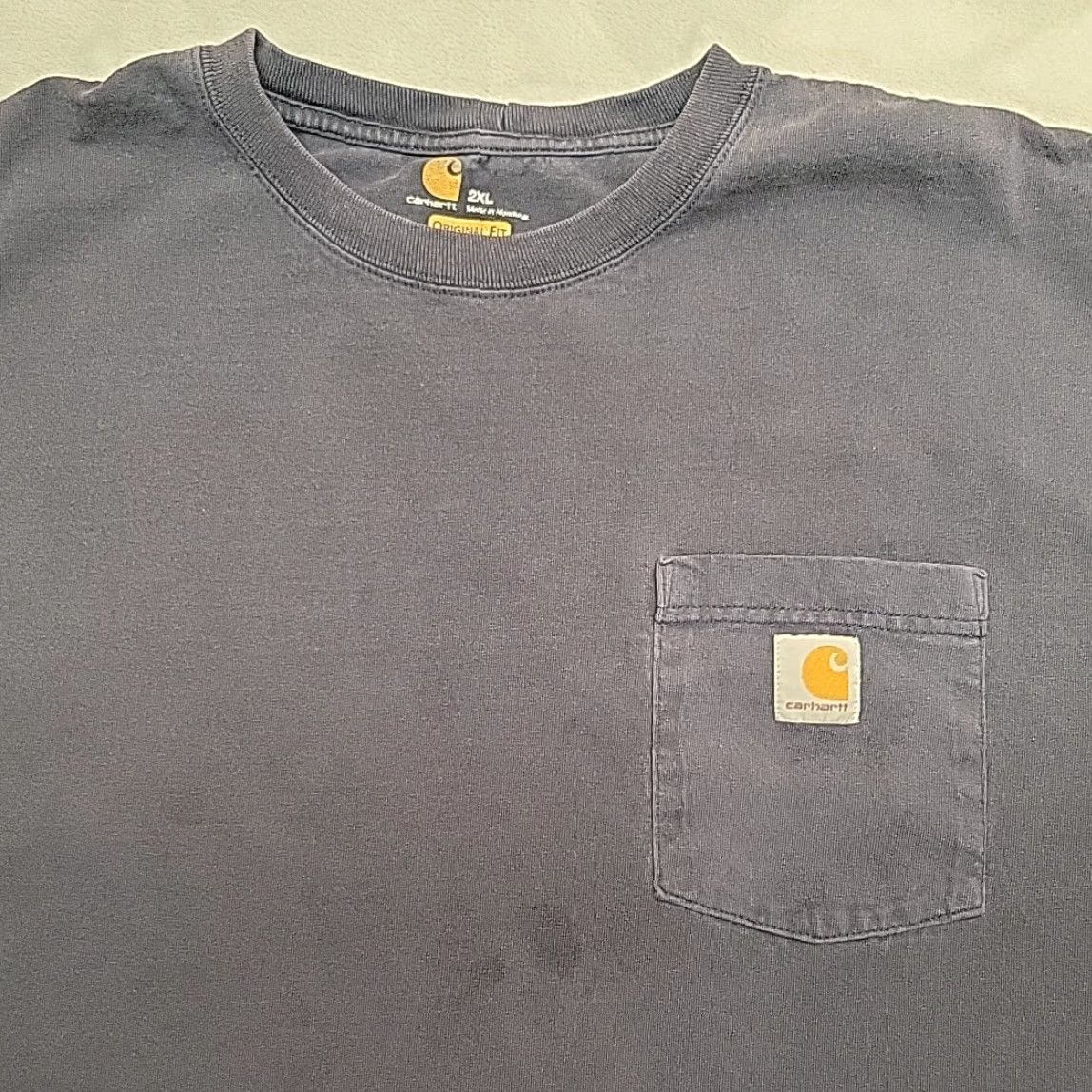 Carhartt Carhartt Shirt Mens XXL Navy Original Fit Short Sleeve Crewneck Pocket Tee K87 Size US XXL / EU 58 / 5 - 3 Thumbnail